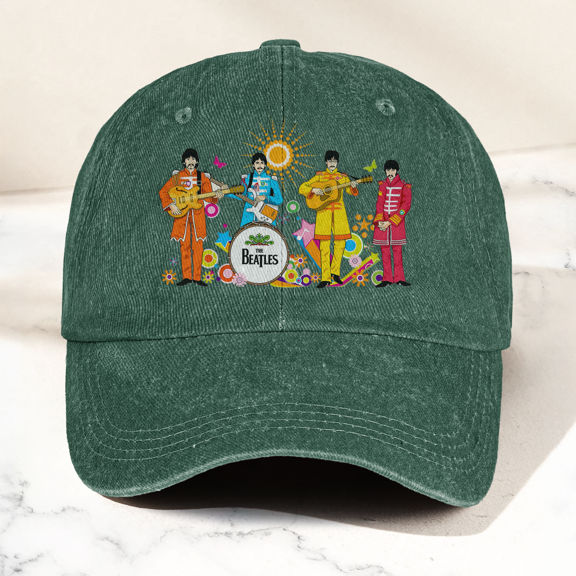 Sgt. Pepper's Lonely Hearts Club Band Denim Cap The Beatles Merch Gift for Dad (With Box)