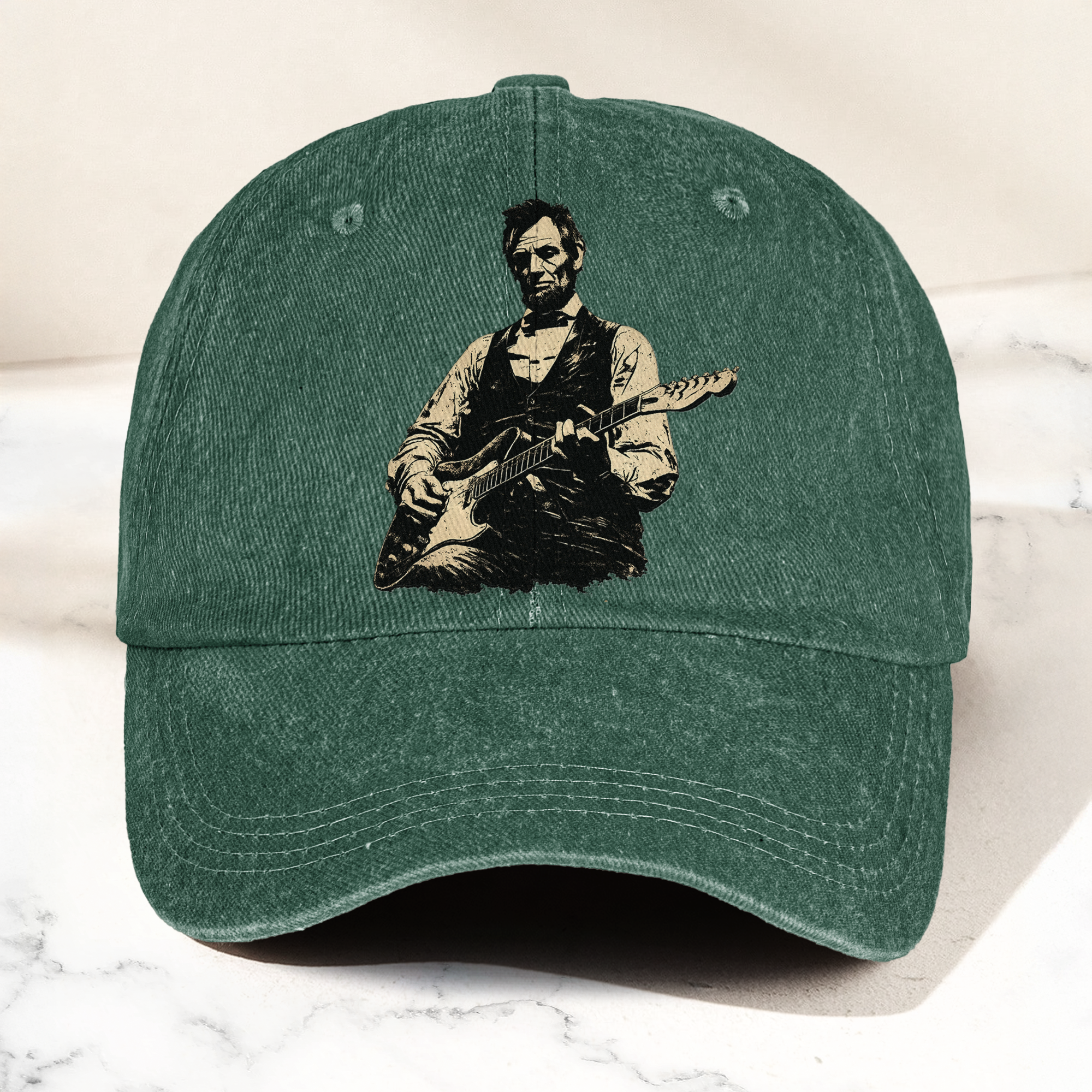 Abraham Lincoln Patriotic History Denim Cap Vintage Dad Cap Gift For Dad (With Box)
