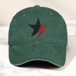 David Bowie Blackstar Ziggy Stardust Denim Cap Retro Music Cap Gift For Dad (With Box)
