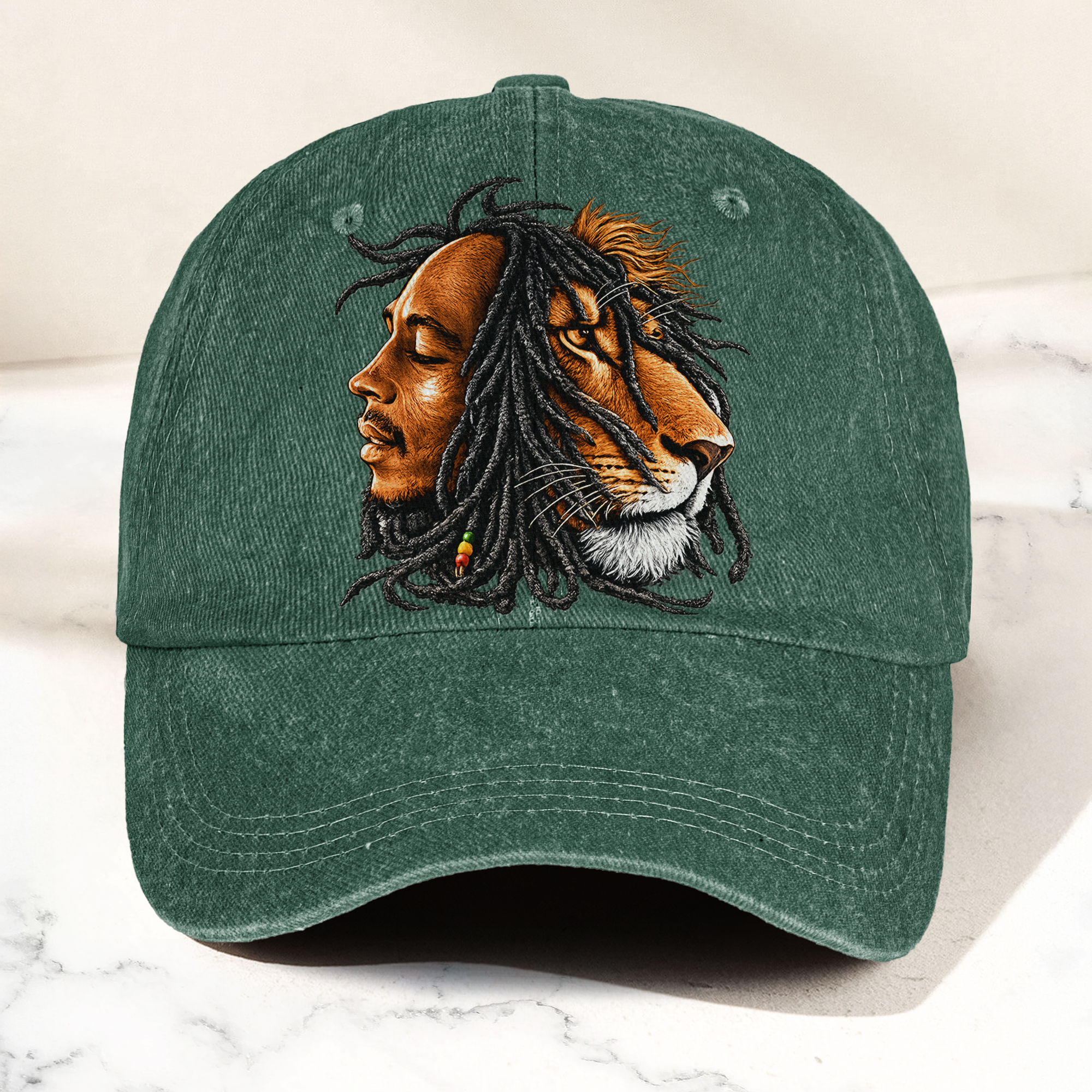 Bob Marley Lion of Judah Reggae Music Merch Vintage Rasta Graphic Denim Cap Retro Vintage Dad Cap Gift For Dad (With Box)