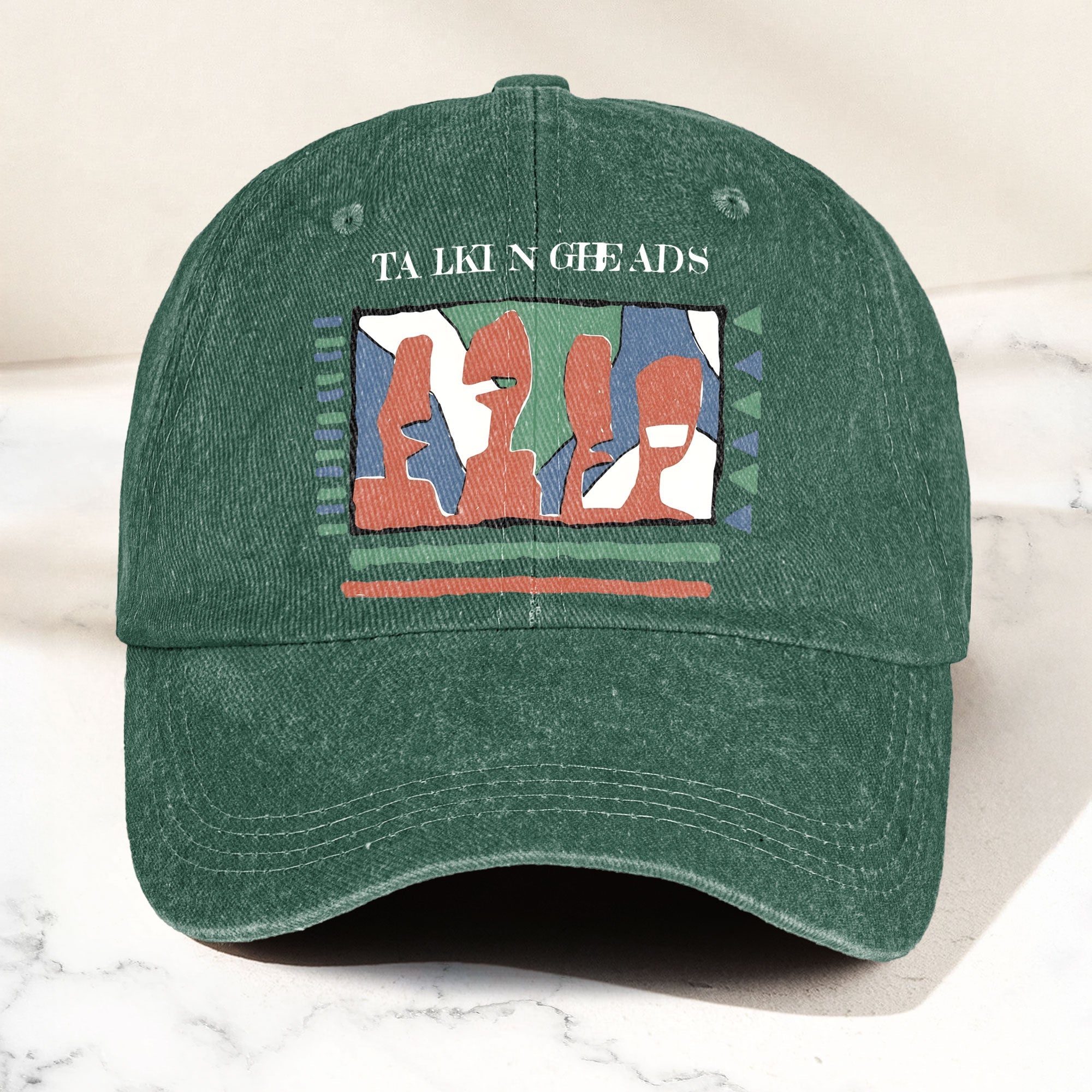 Talking Head Artwork Denim Cap Retro Talking Head Tribute Merch Dad Hat (With Box)