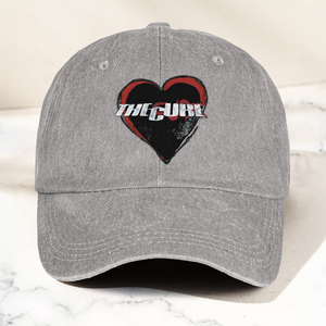 The Cure Heart Logo Denim Cap Vintage The Cure Band Album Merch Gift for Dad (With Box)