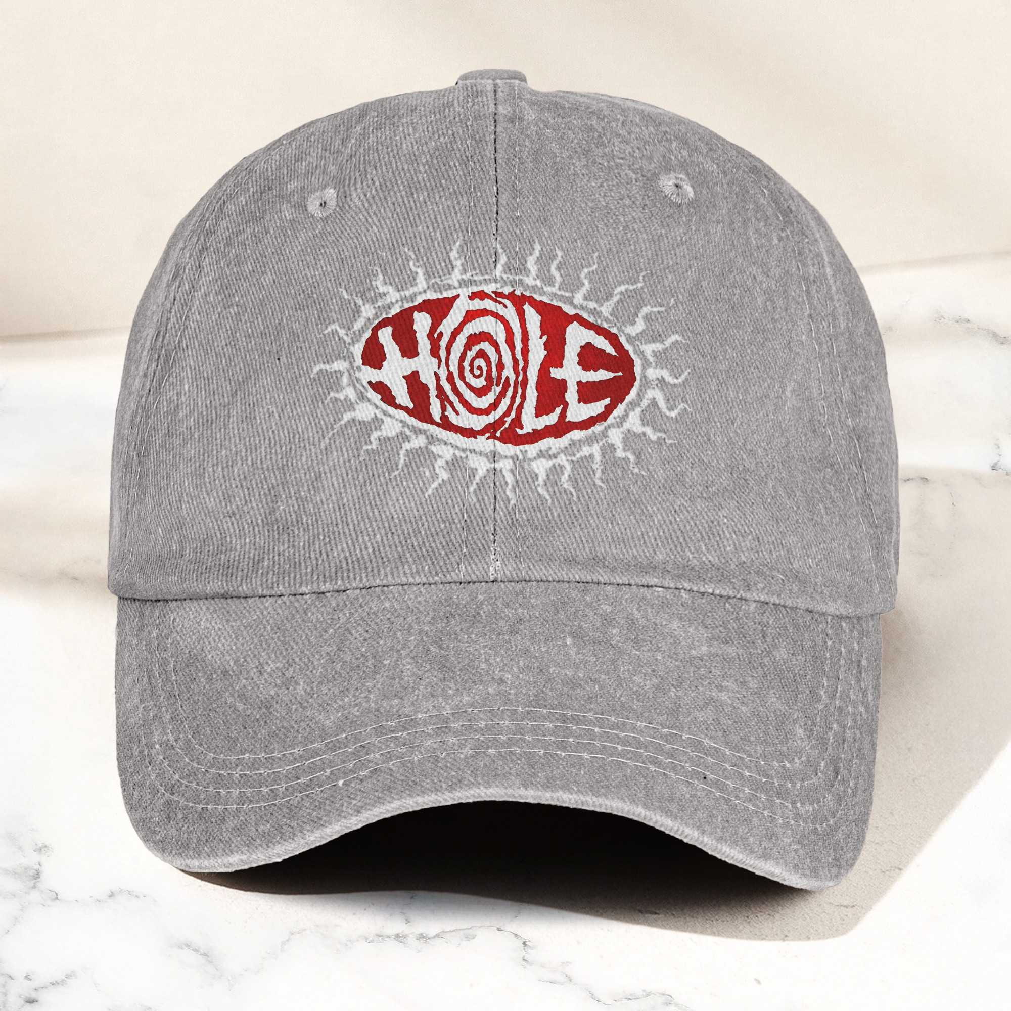 Hole Band Eyeball Denim Cap Vintage Hole Band Album Merch Gift for Dad (With Box)