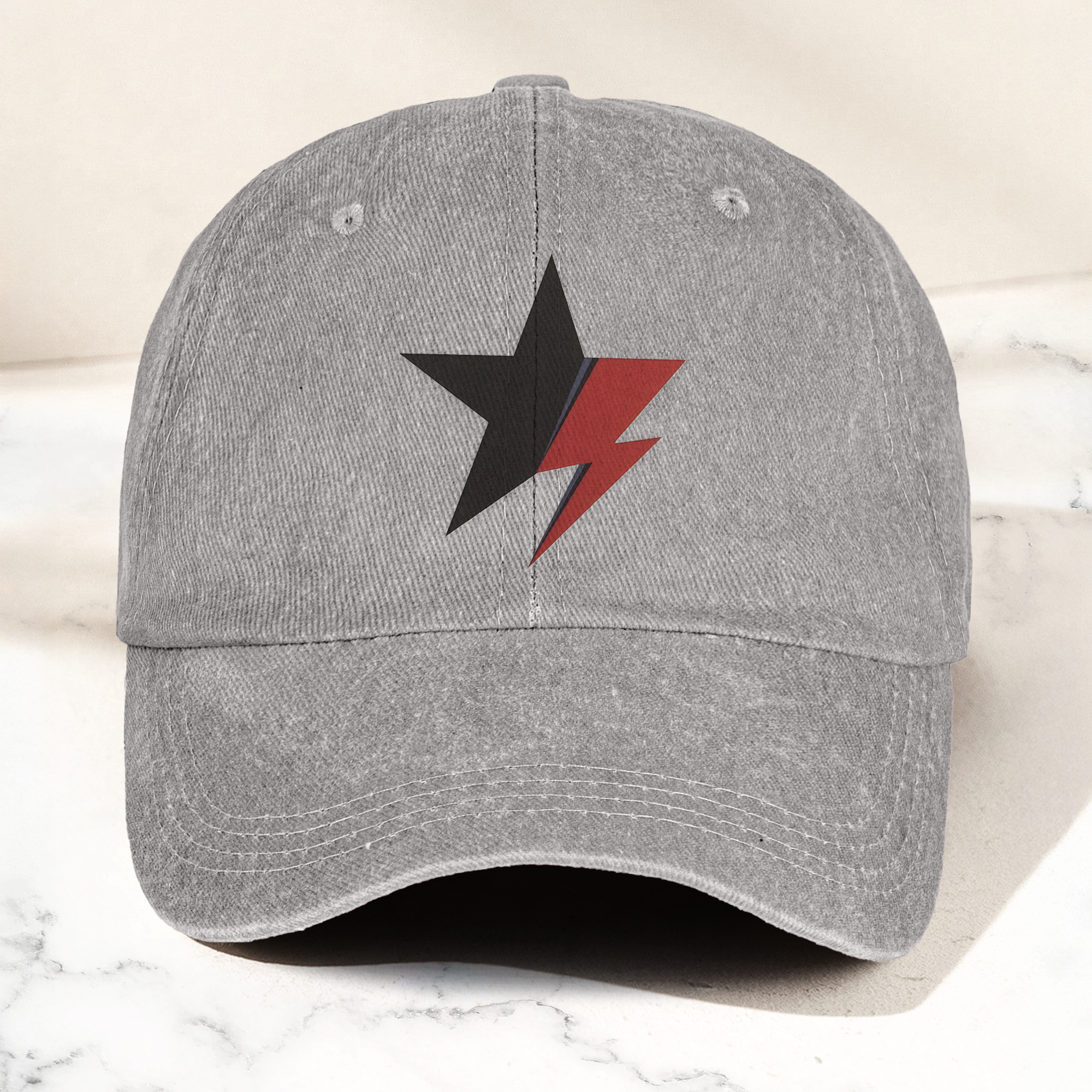 David Bowie Blackstar Ziggy Stardust Denim Cap Retro Music Cap Gift For Dad (With Box)