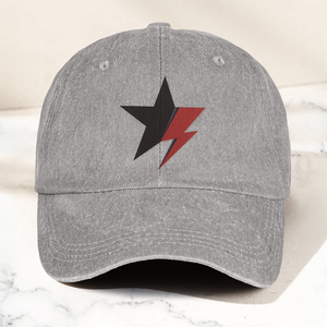 David Bowie Blackstar Ziggy Stardust Denim Cap Retro Music Cap Gift For Dad (With Box)