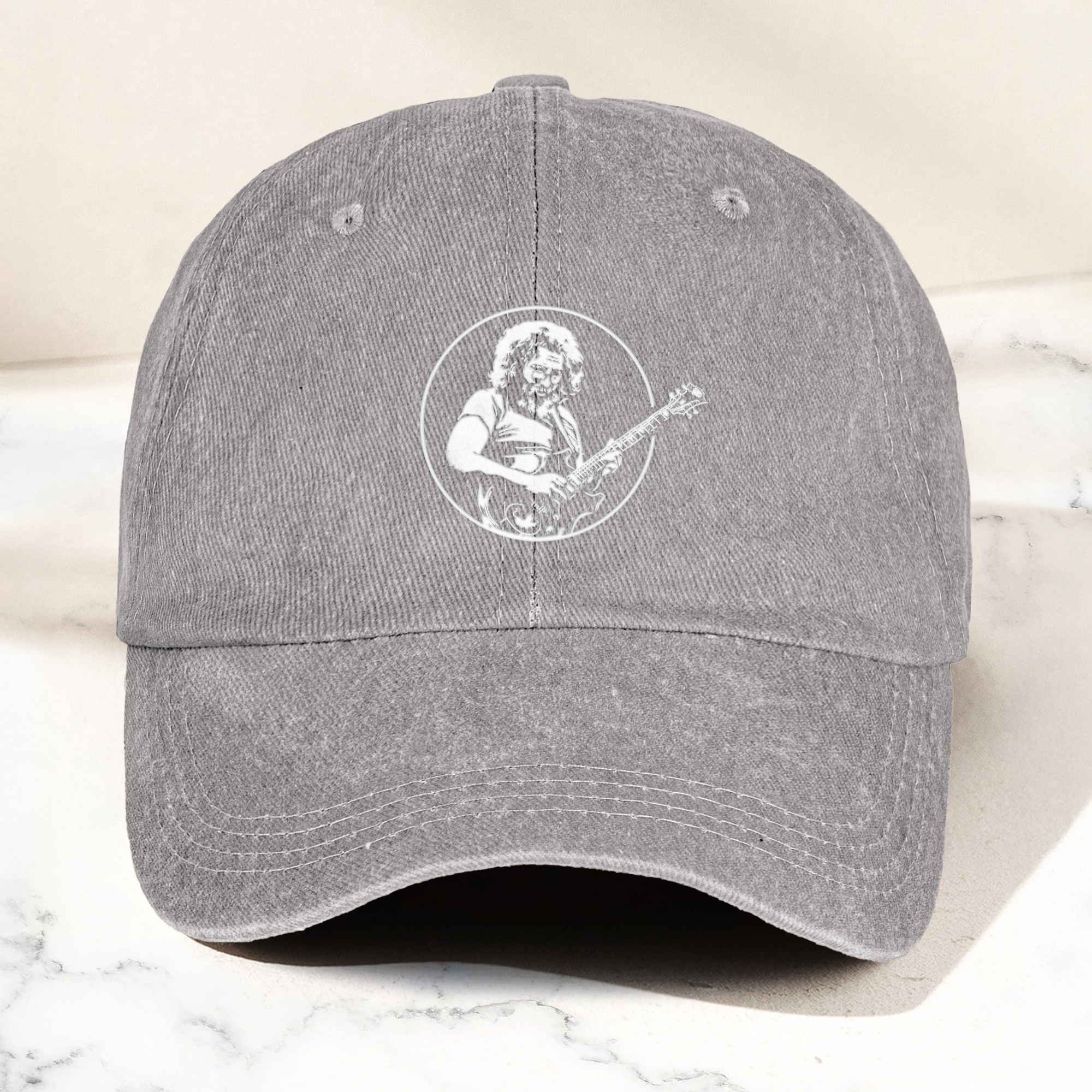 Jerry Style Guitarist Dad Hat Vintage Jam Band Tribute Cap