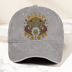 Billy Strings Sunflowers Frog Graphic Cosmic Bluegrass Retro Denim Cap Retro Vintage Dad Cap Gift For Dad (With Box)