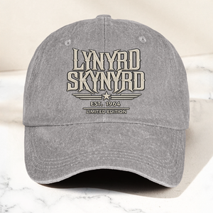Lynyrd Skynyrd Band Logo Est 1964 Denim Cap Retro Vintage Dad Cap Gift For Dad (With Box)