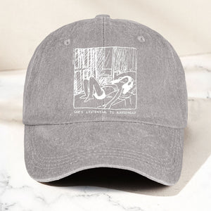 She's Listening to Radiohead Denim Cap Retro Radiohead Tribute Merch Dad Hat (With Box)