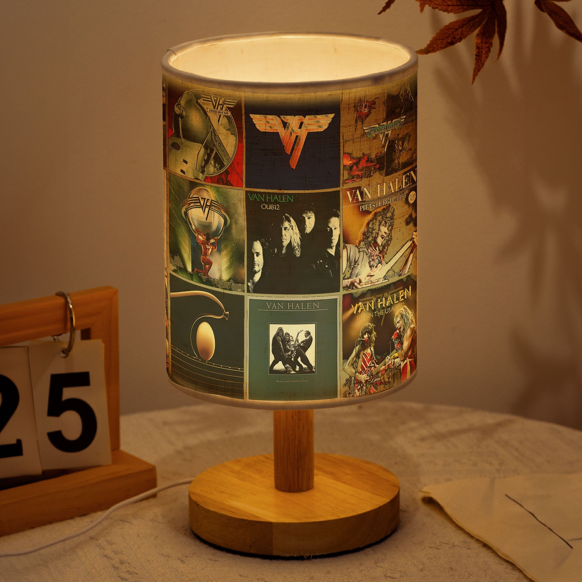 Van Halen Album Cover Fabric Lamp Classic Rock Home Decor