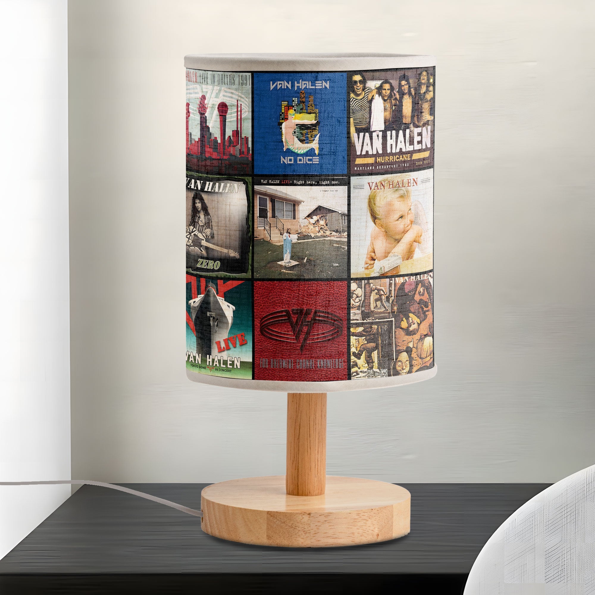 Van Halen Album Cover Fabric Lamp Classic Rock Home Decor