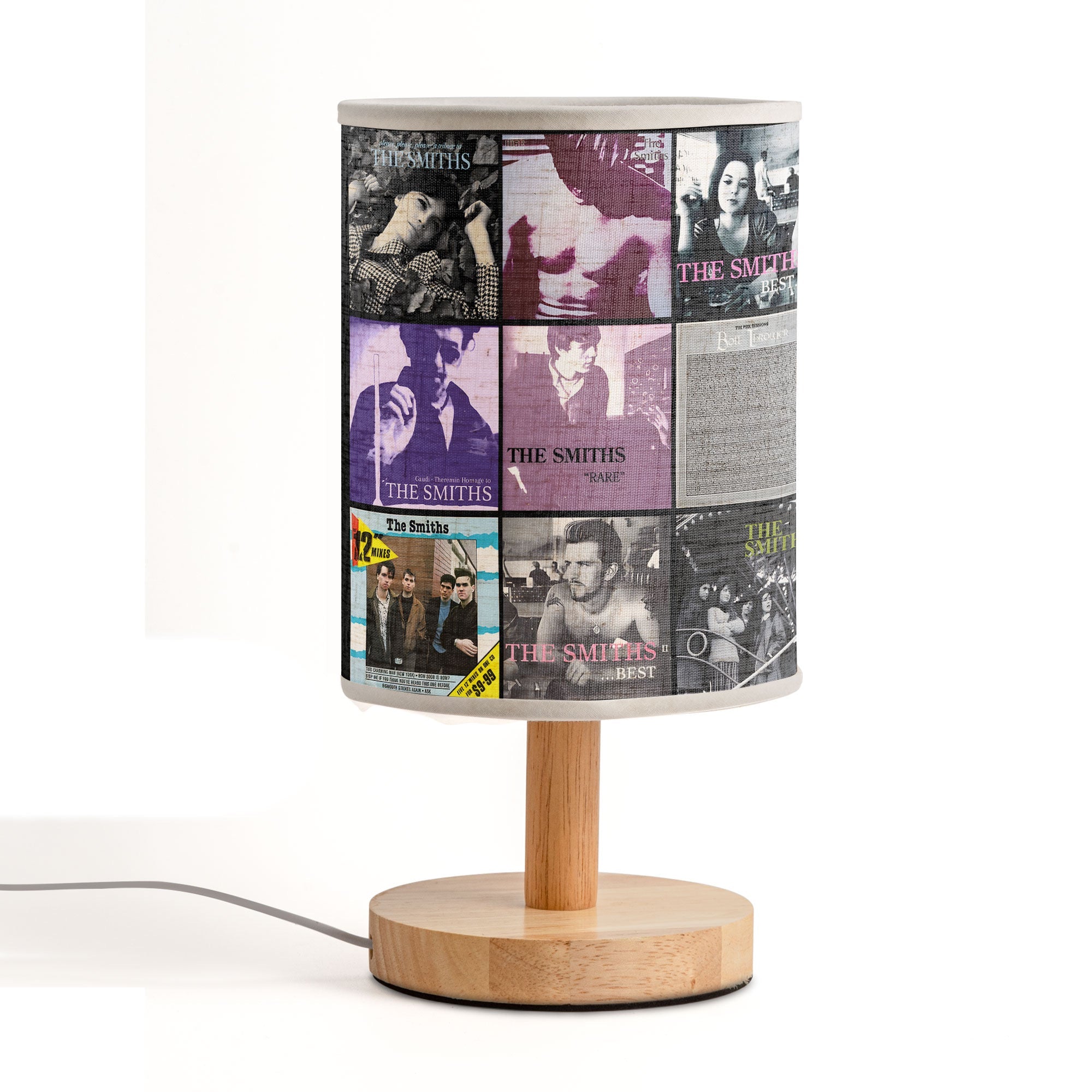 The Smiths Album Cover Collage Table Fabric Lamp Retro Music Home Deco