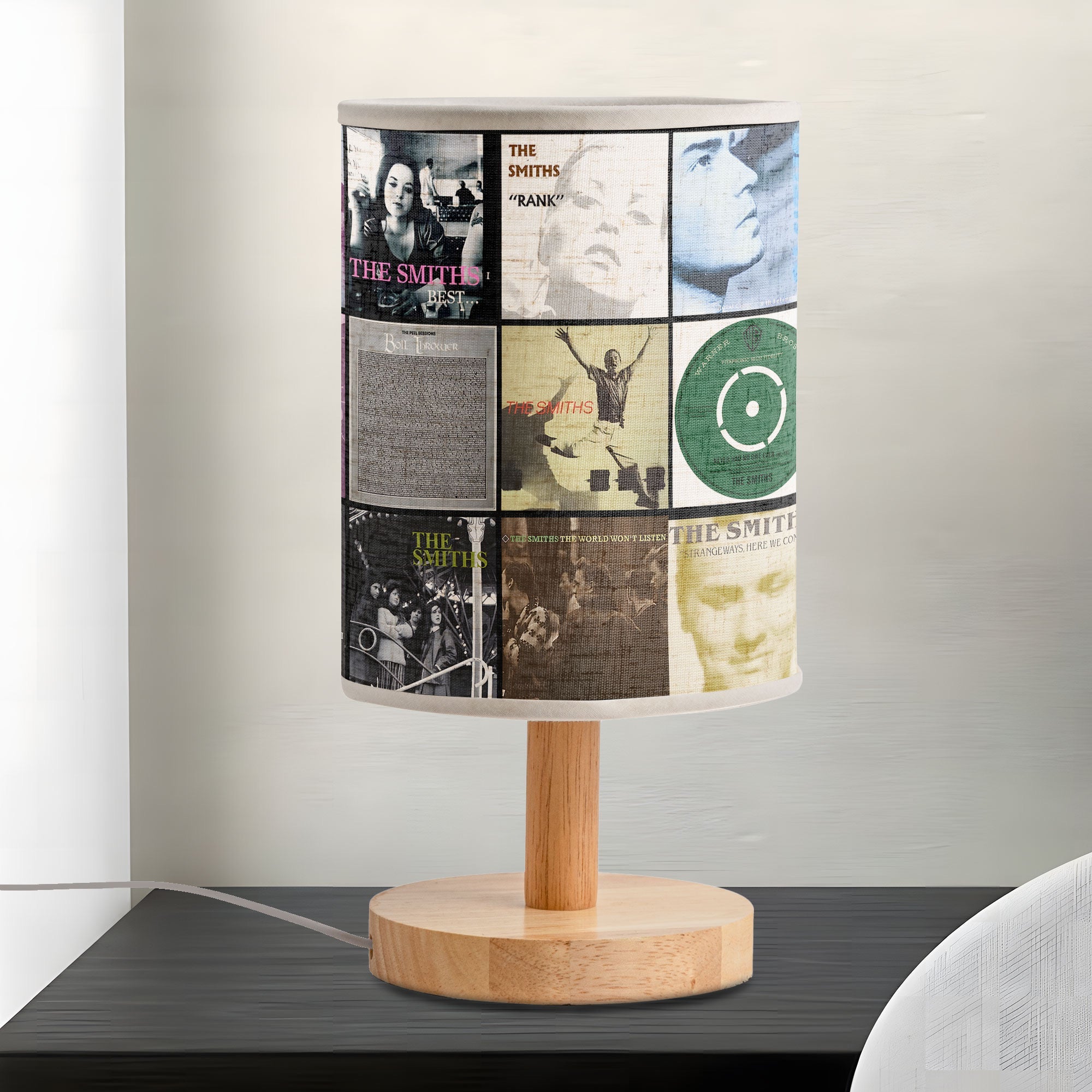 The Smiths Album Cover Collage Table Fabric Lamp Retro Music Home Deco