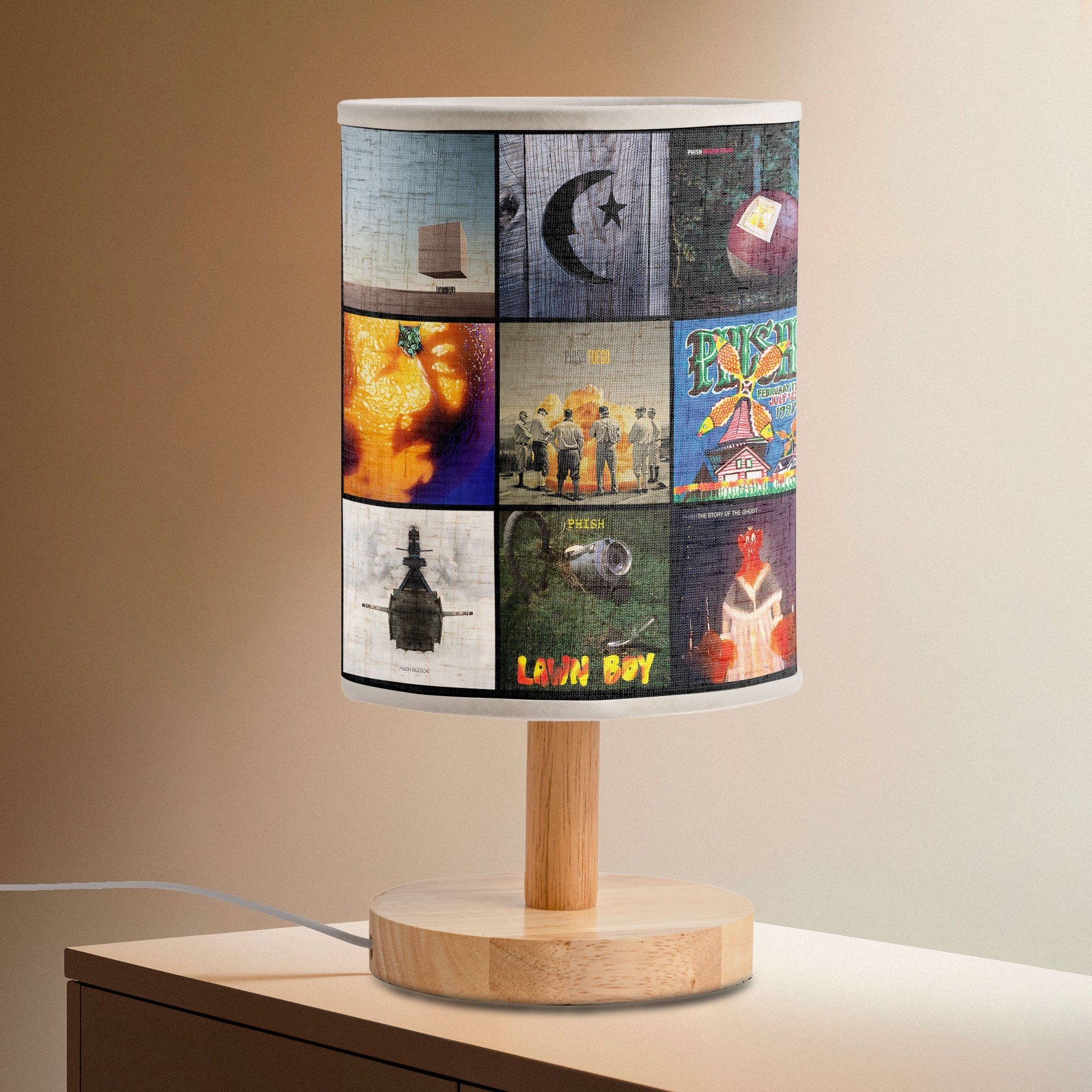 Phish Album Cover Collage Table Lamp Jam Band Music Home Decor