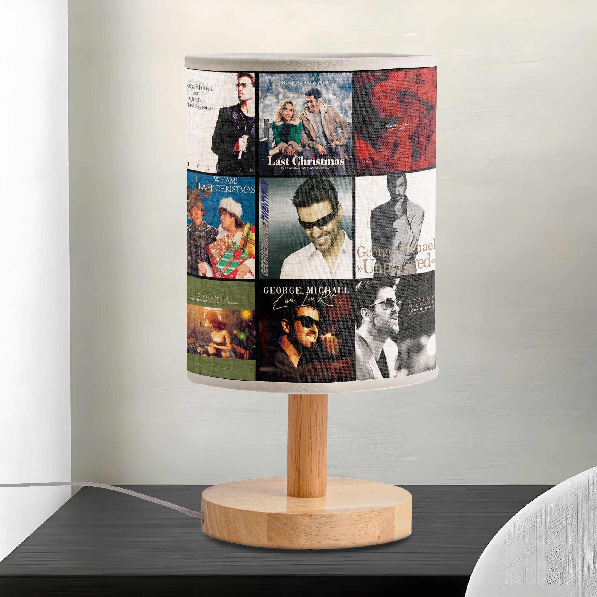 George Michael Fabric Lamp Retro Album Cover Table Light