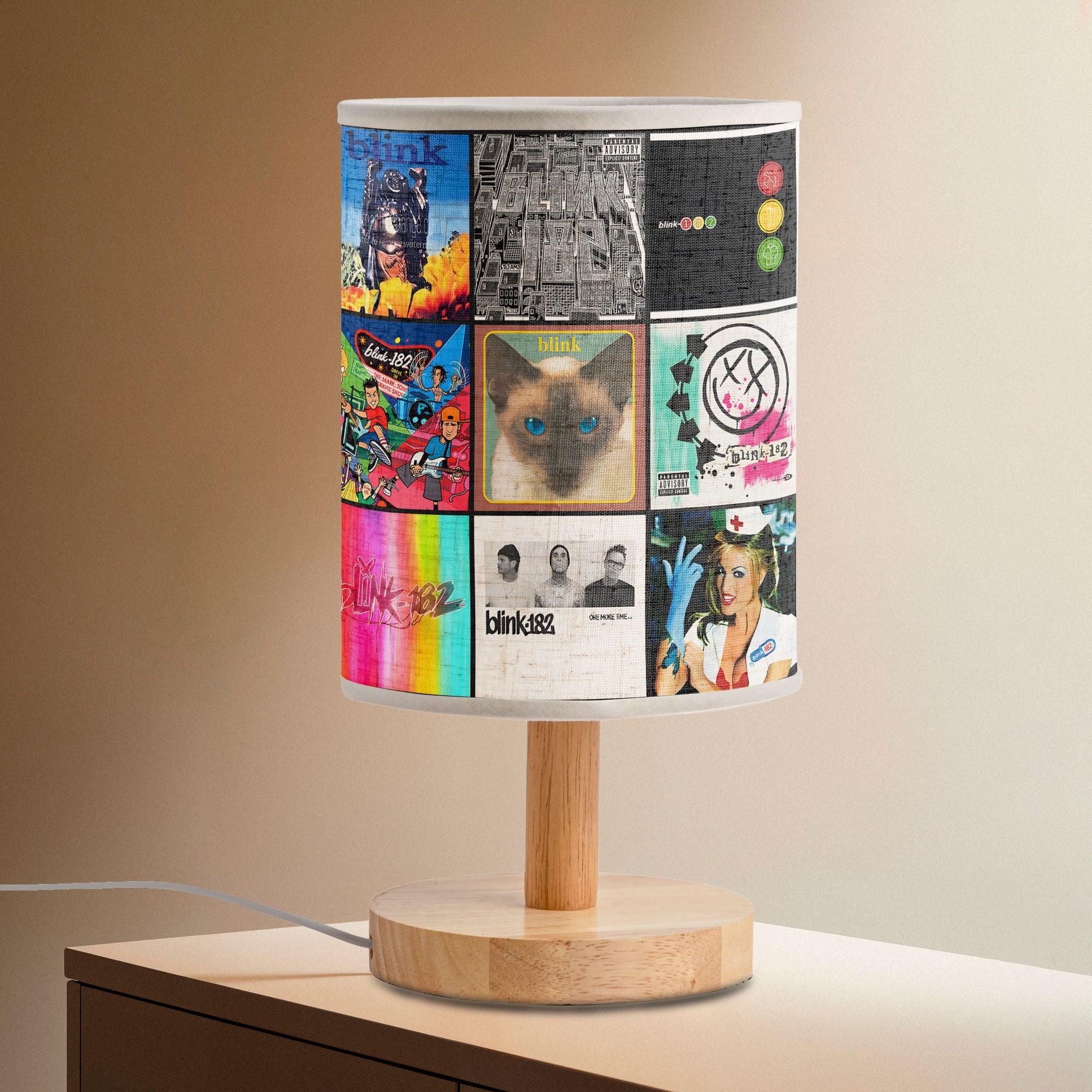 Blink-182 Fabric Lamp Iconic Album Cover Table Light