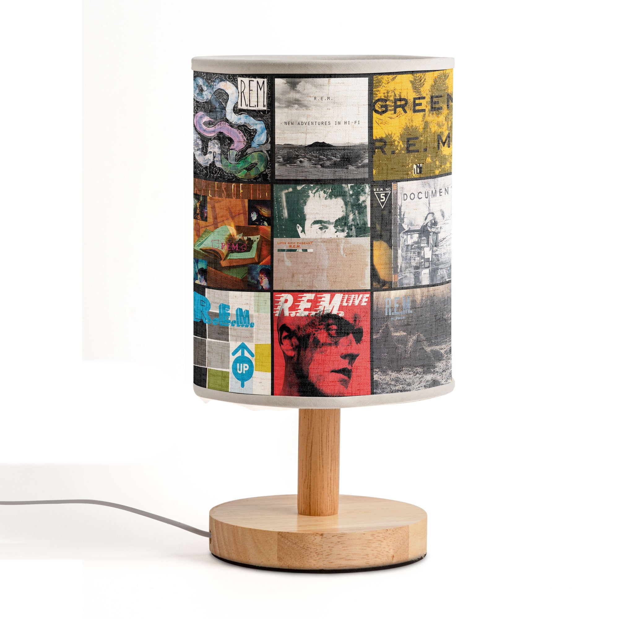 R.E.M. Album Cover Fabric Lamp Retro Rock Music Night Light