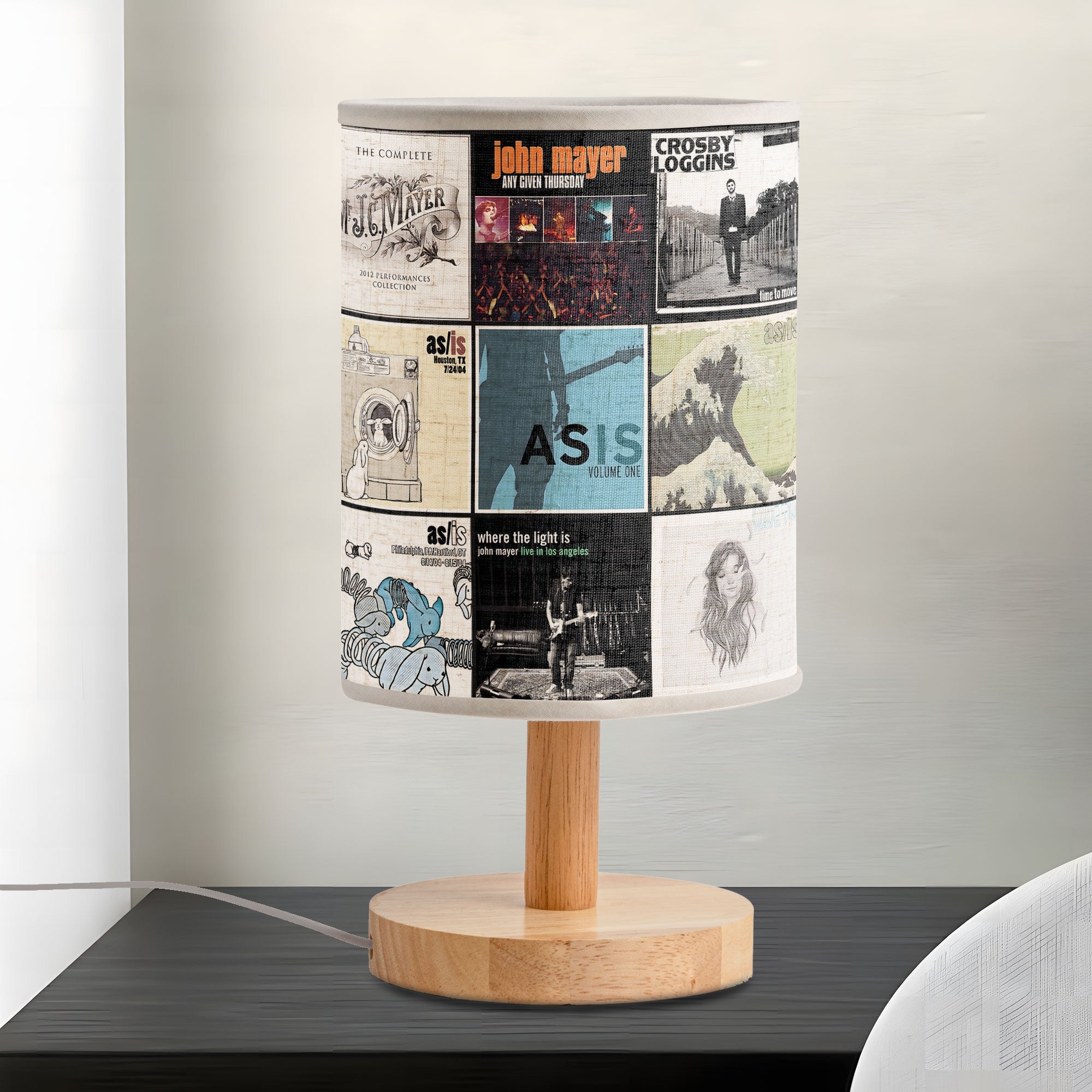 John Mayer Album Art Table Fabric Lamp Music Lover’s Home Décor