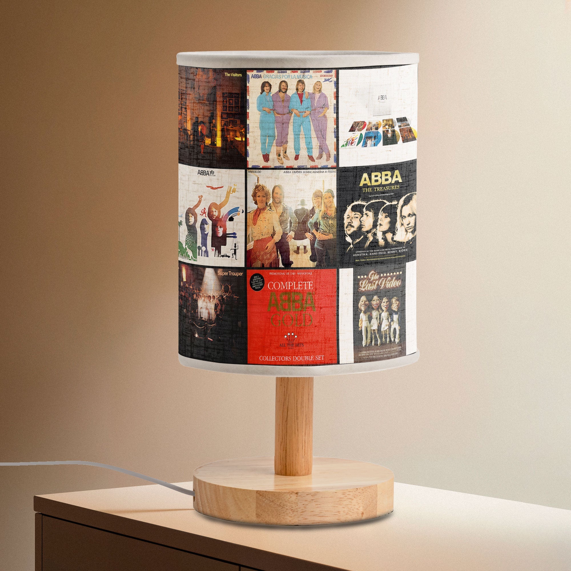 ABBA Album Cover Lamp Retro Disco Music Fan Table Light