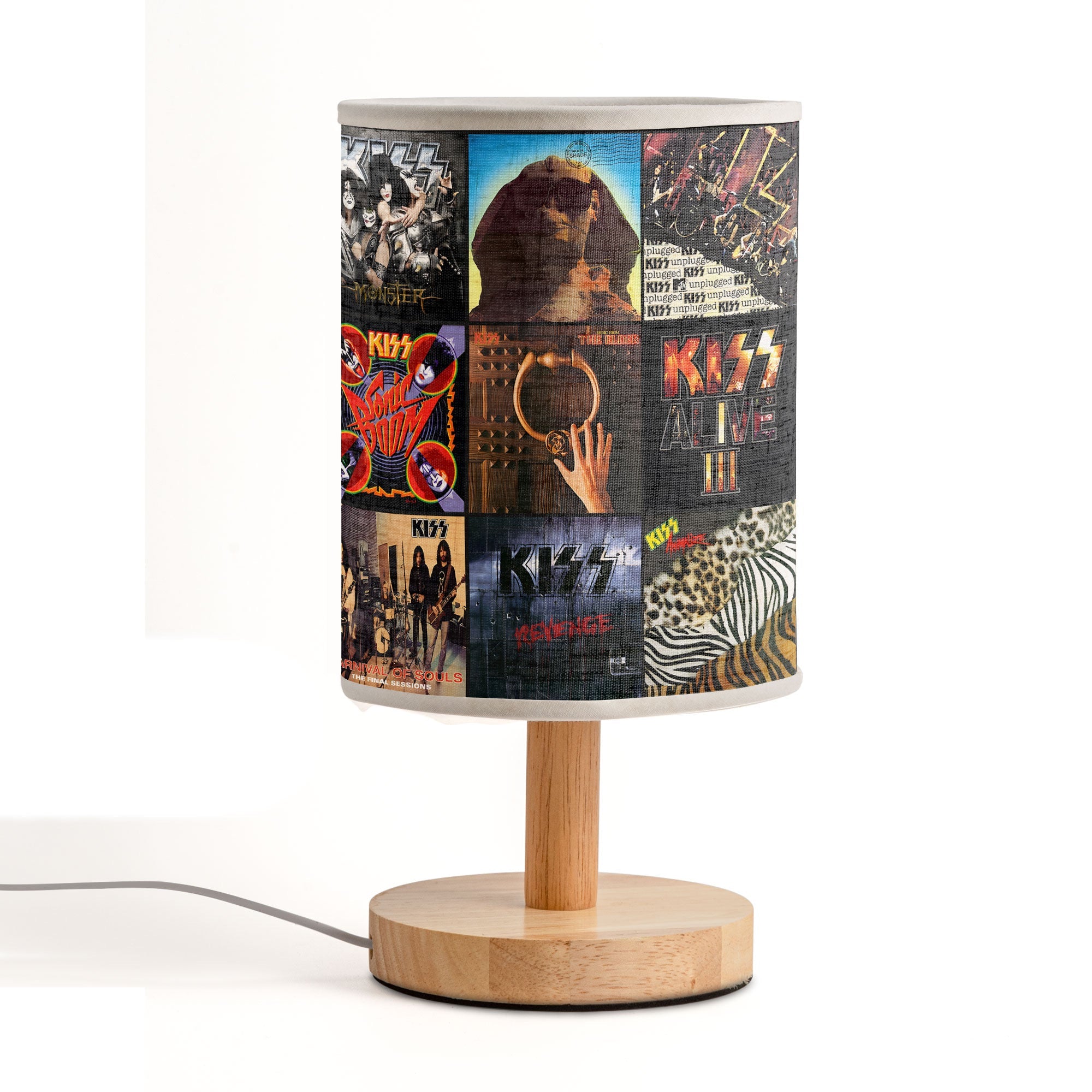KISS Album Cover Fabric Lamp Classic Rock Music Fan Table Light