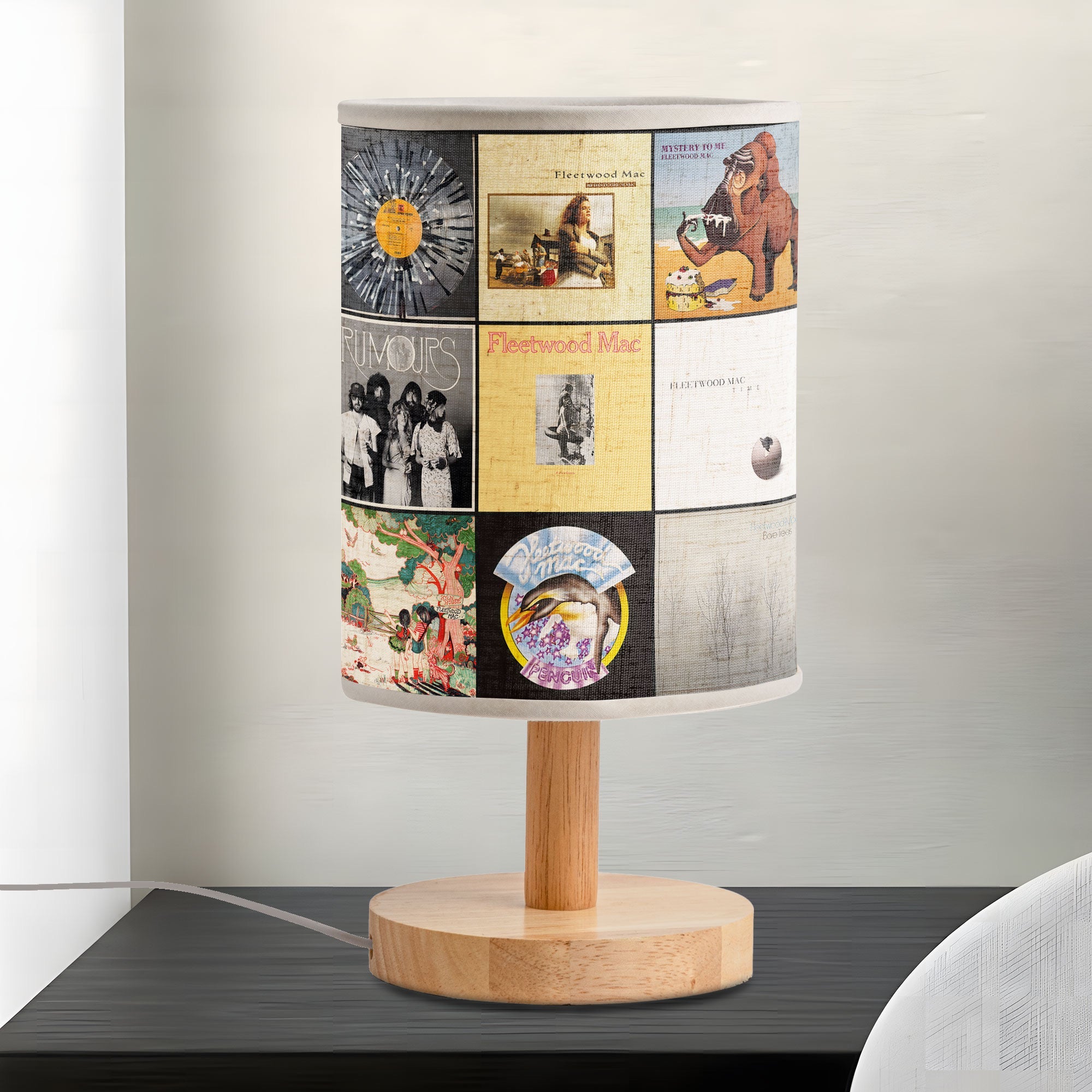Fleetwood Mac Album Cover Table Fabric Lamp Classic Rock Collector’s Piece