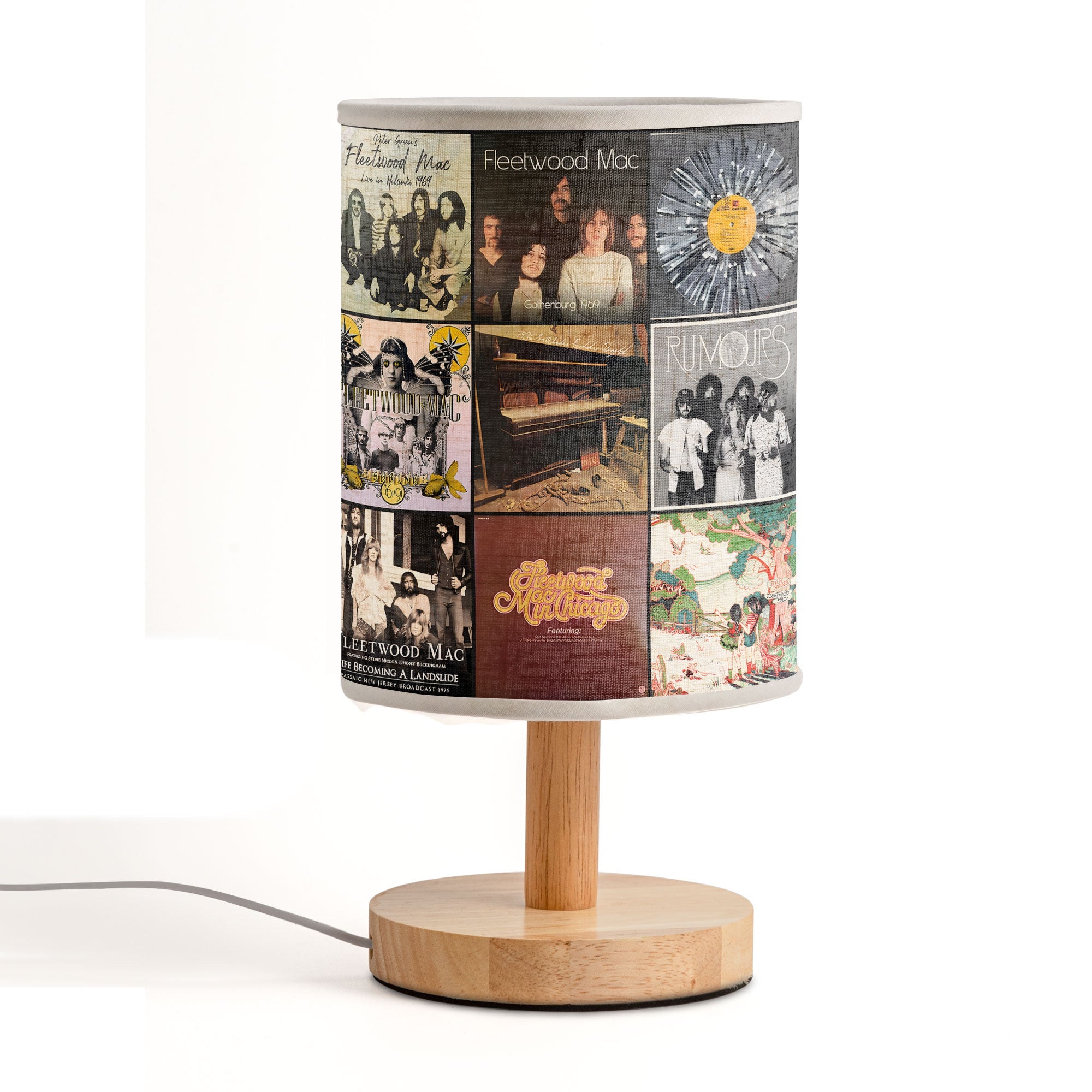 Fleetwood Mac Album Cover Table Fabric Lamp Classic Rock Collector’s Piece