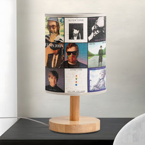 Elton John Album Cover Fabric Lamp Legendary Pop Rock Table Light