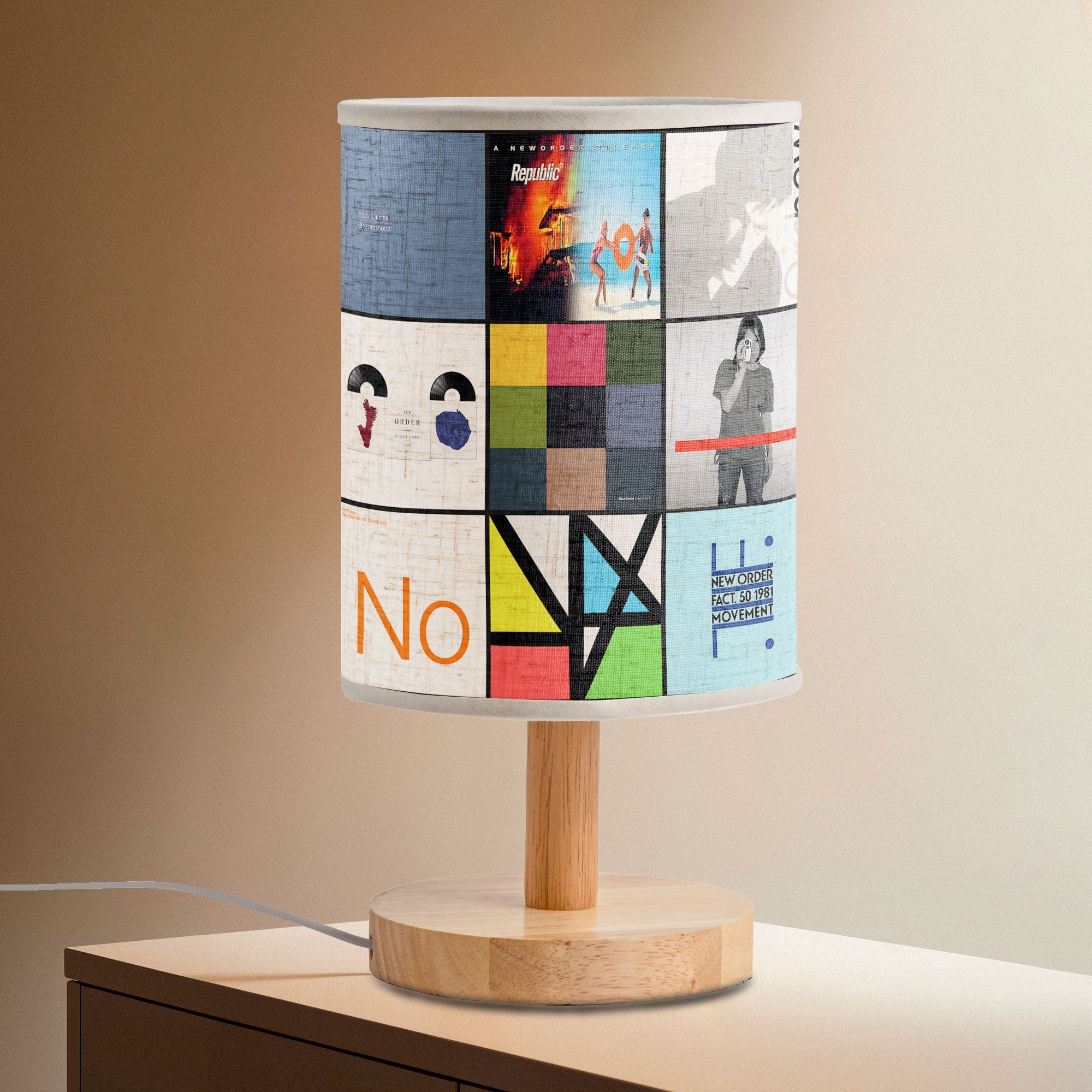 New Order Album Cover Lamp Retro Synth-Pop Music Table Light