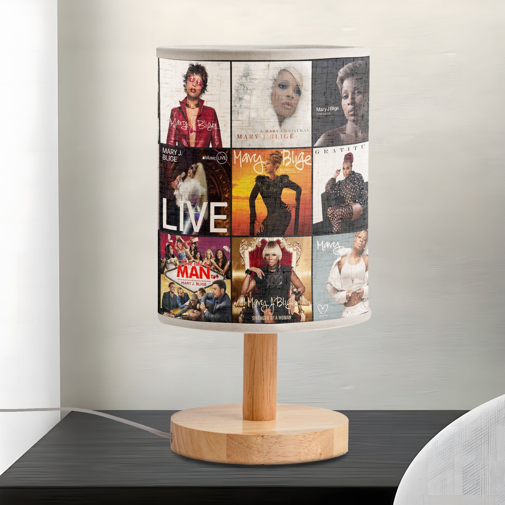 Mary J. Blige Album Art Fabric Lamp R&B & Soul Music Home Decor