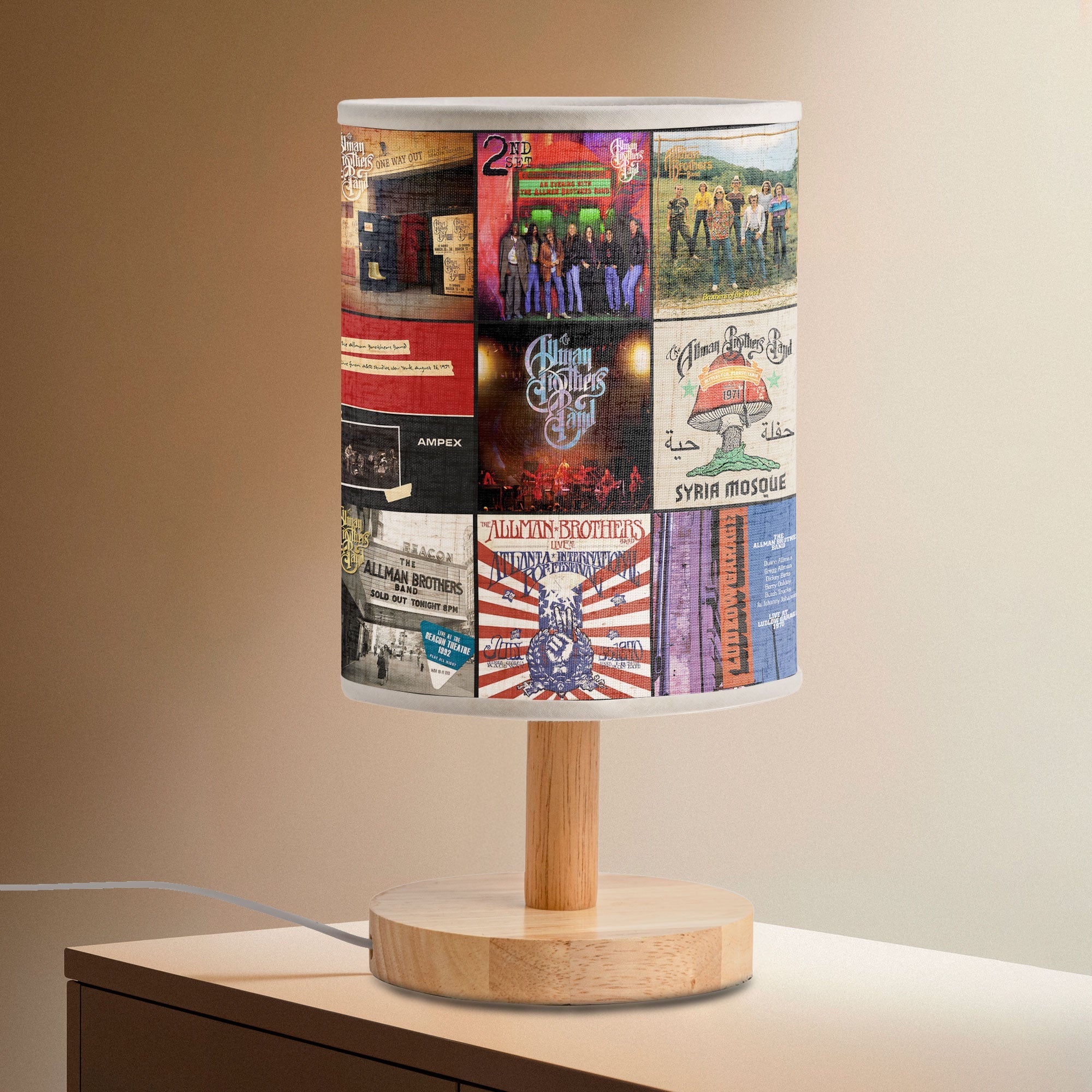 Allman Brothers Band Album Art Fabric Lamp Classic Rock Music Home Decor