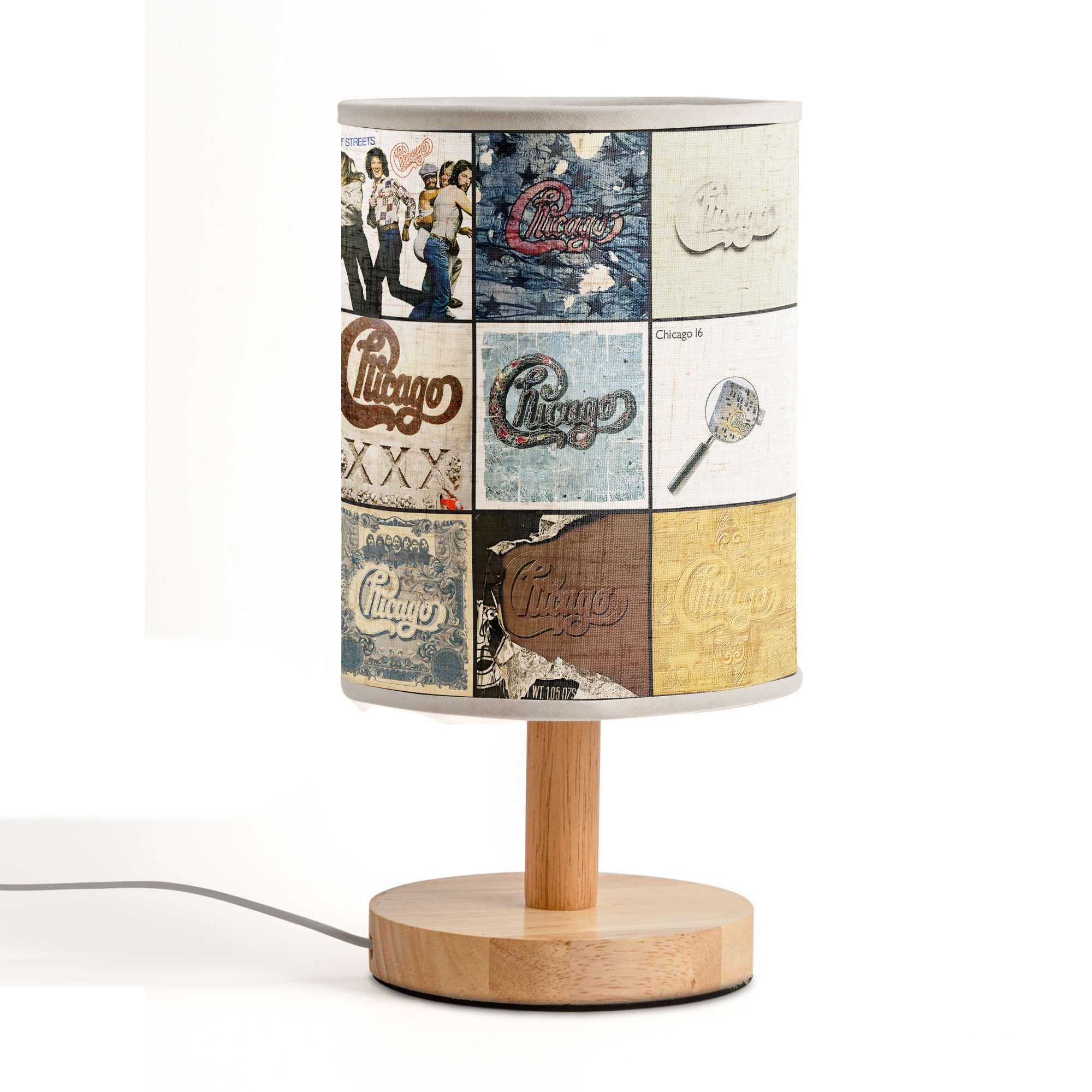 Chicago Album Fabric Lamp A Classic Glow for True Fans