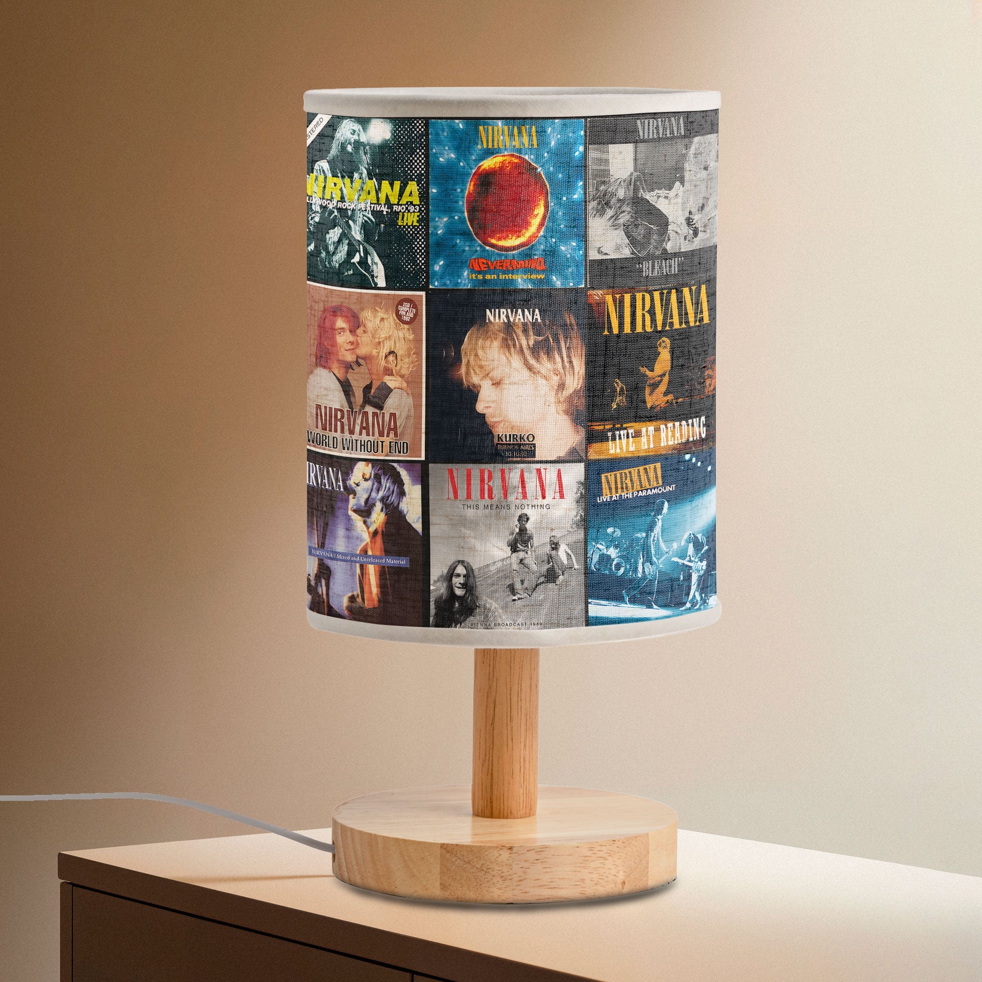 Nirvana Album Fabric Lamp Keep the Grunge Spirit Alive