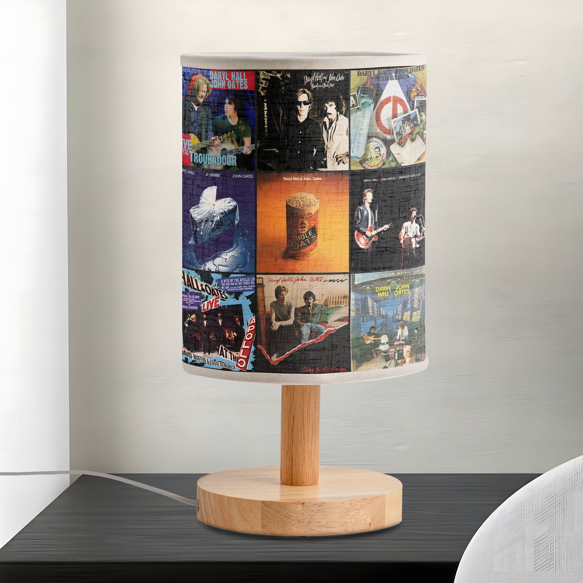 Hall & Oates Album Art Fabric Lamp Retro Music Home Decor