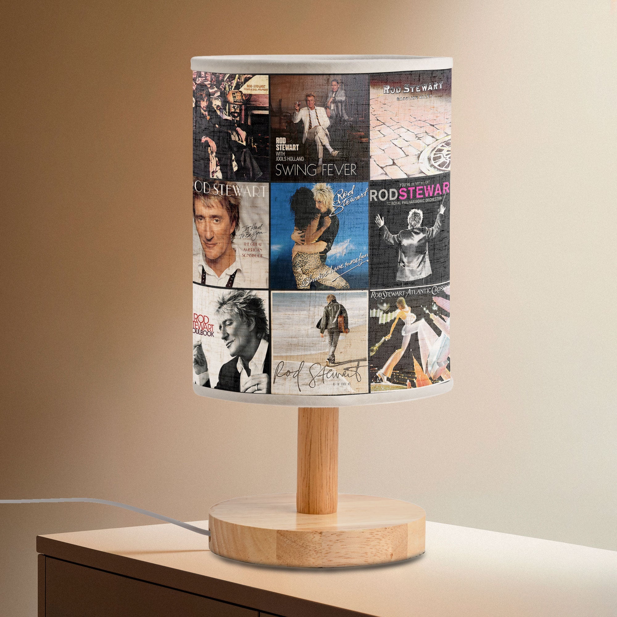 Rod Stewart Fabric Lamp Shine with the Spirit of Classic Hits