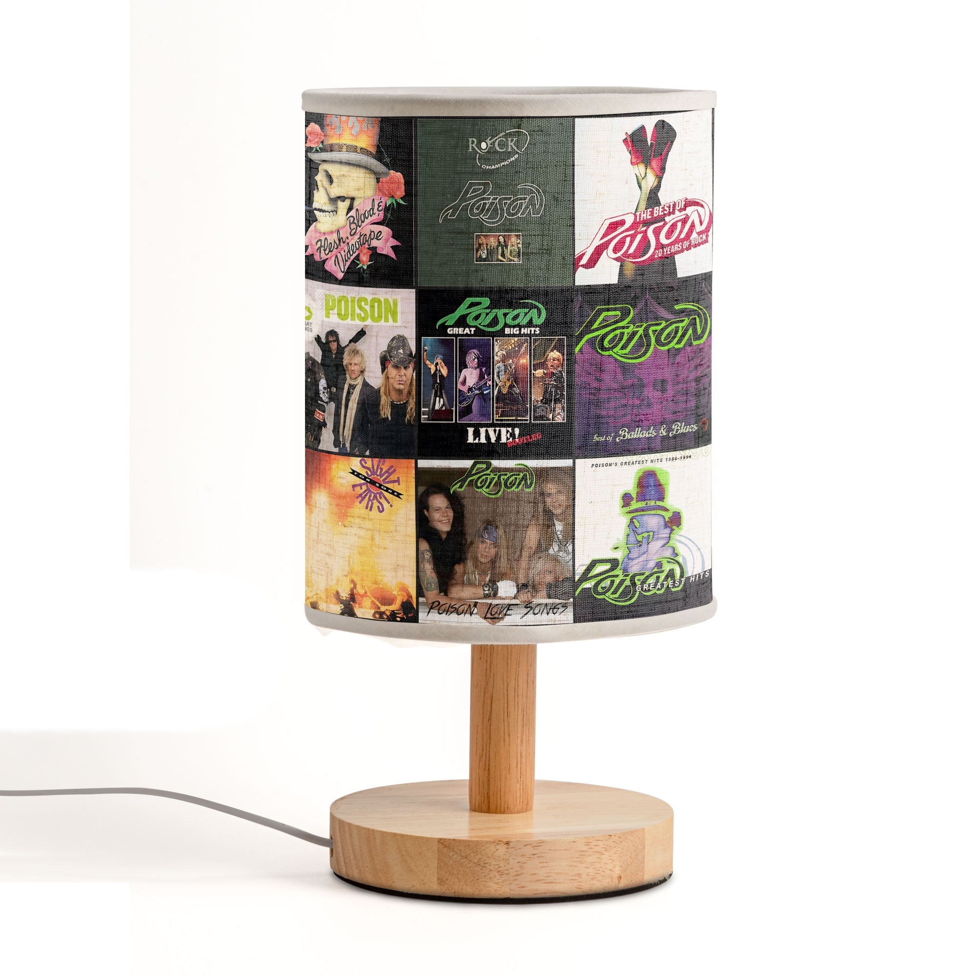 🎸 Poison Album Cover Lamp Glam Rock Room Decor for 80s Music Lovers