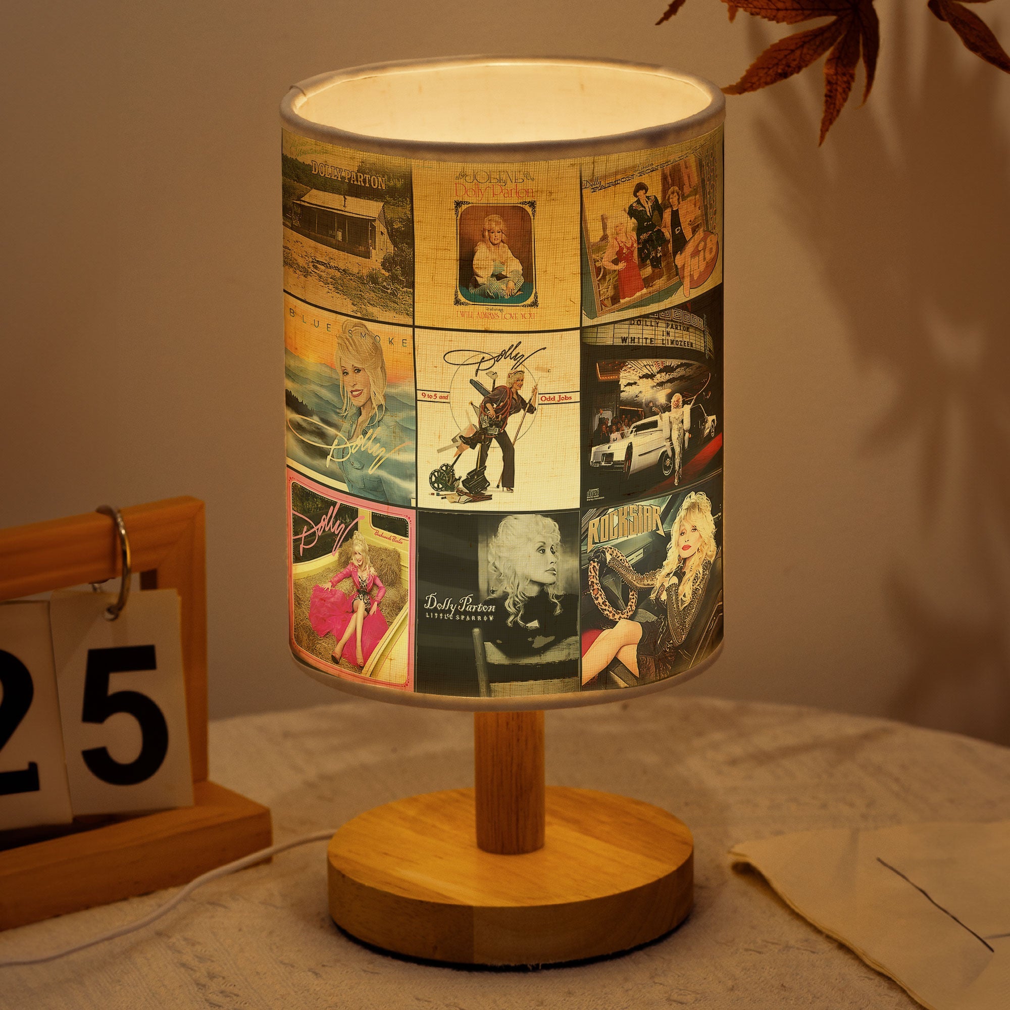 Dolly Parton Album Collage Lamp Country Music Nostalgia Home Decor