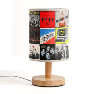 Kraftwerk Album Collage Lamp Retro Electronic Music Decor for Synth Lovers