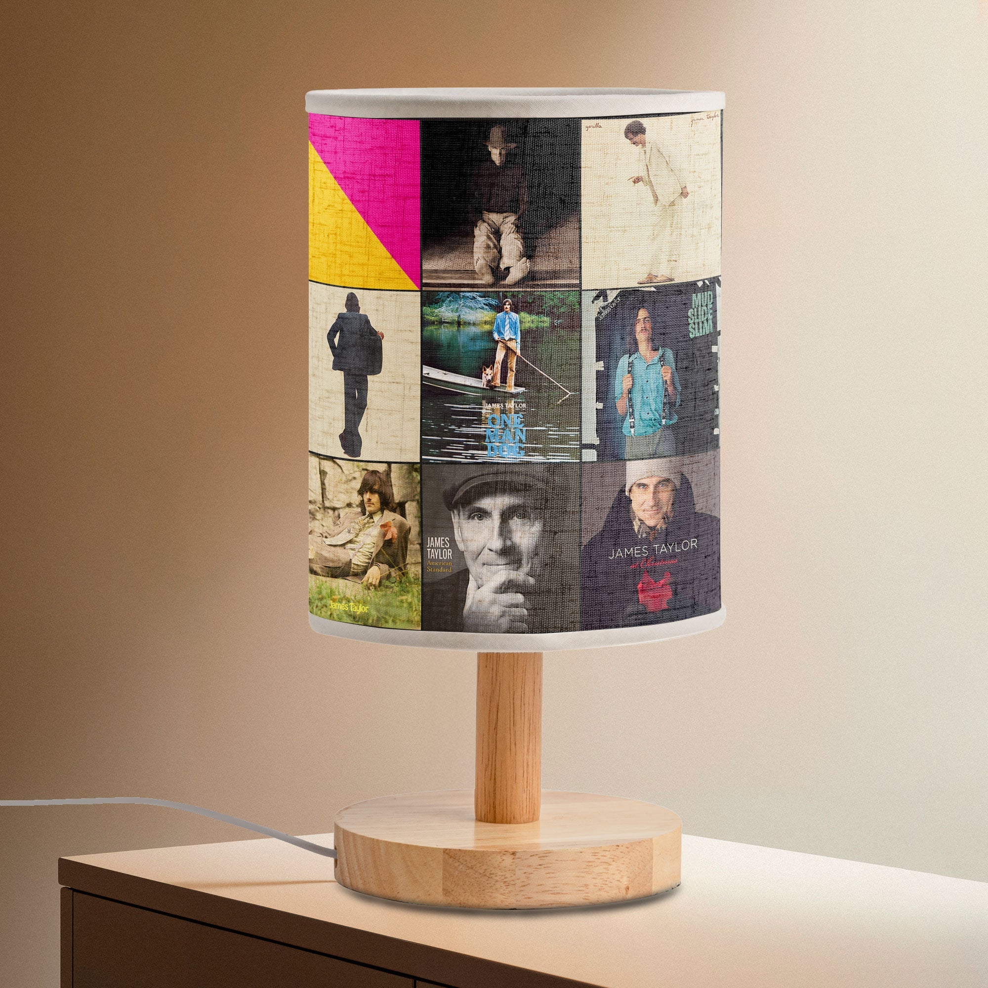 James Taylor Fabric Lamp The Warm Glow of Timeless Songs