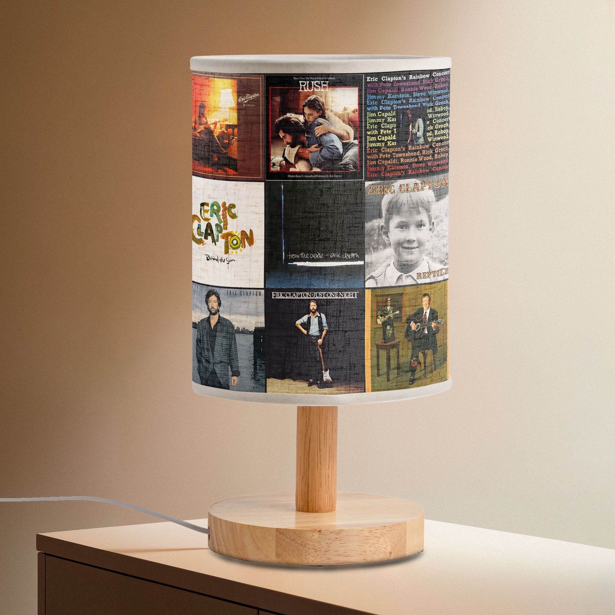 Eric Clapton Album Art Fabric Lamp Vintage Blues Rock Legend Night Light