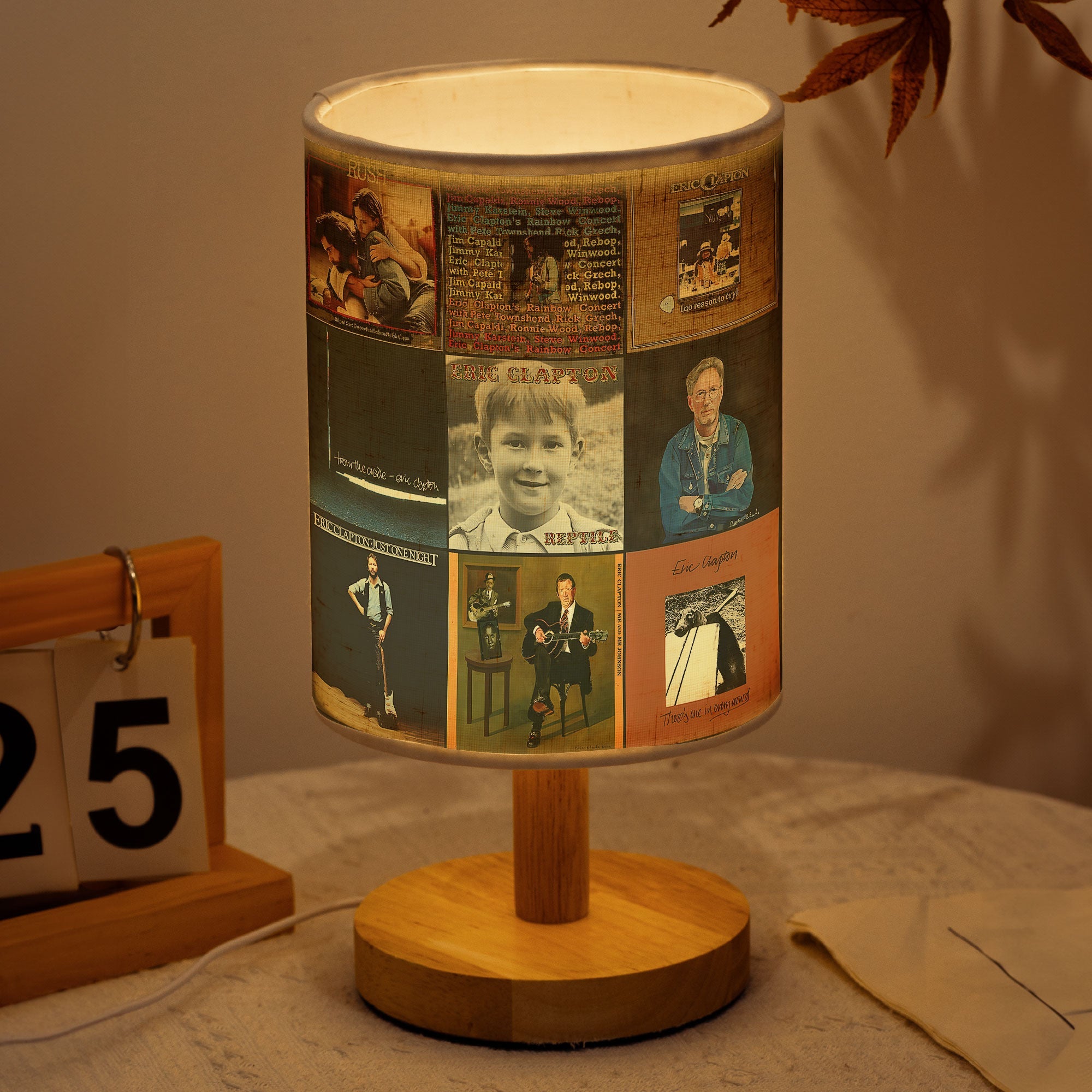 Eric Clapton Album Art Fabric Lamp Vintage Blues Rock Legend Night Light