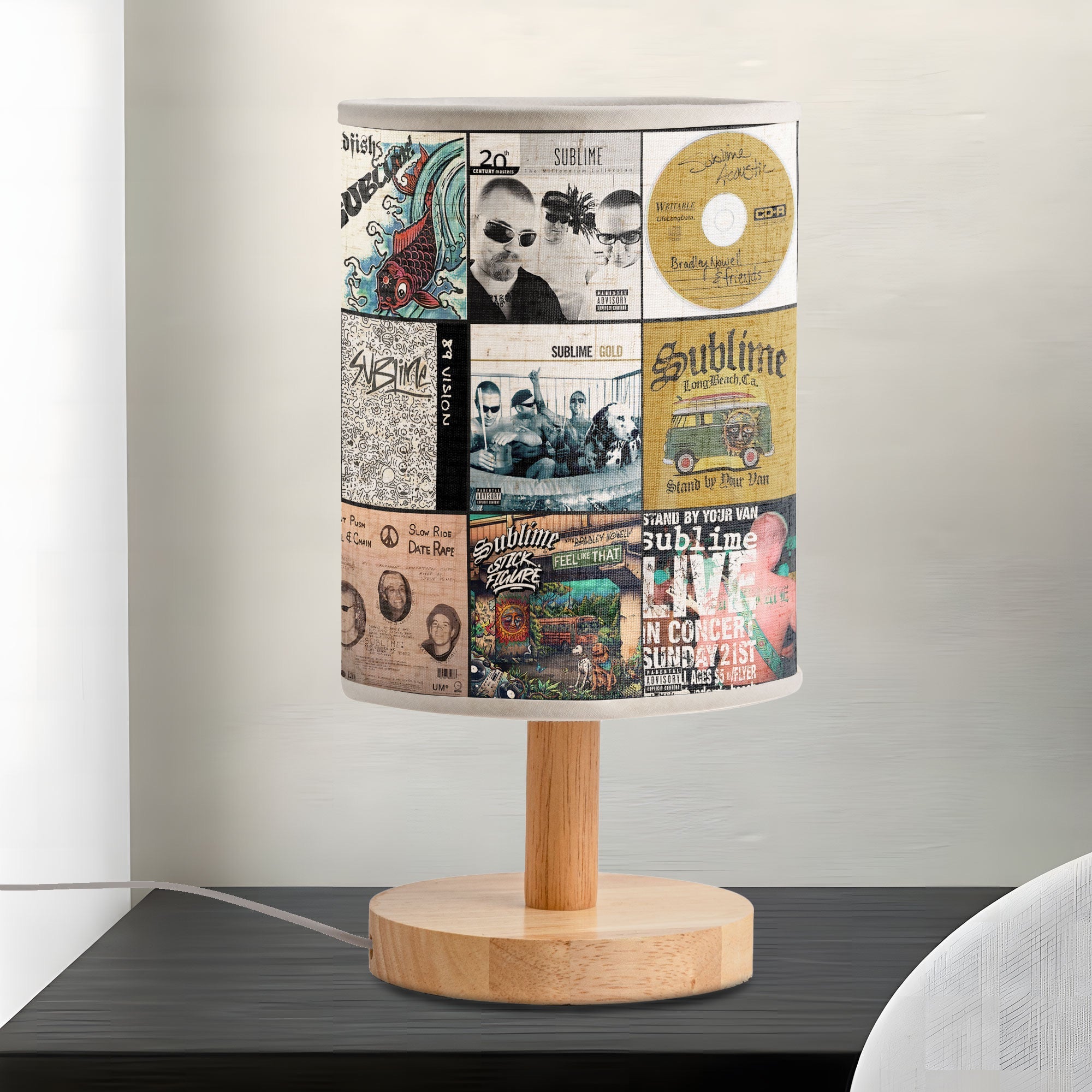 Sublime Album Collage Lamp Vintage Reggae Punk Tribute Light