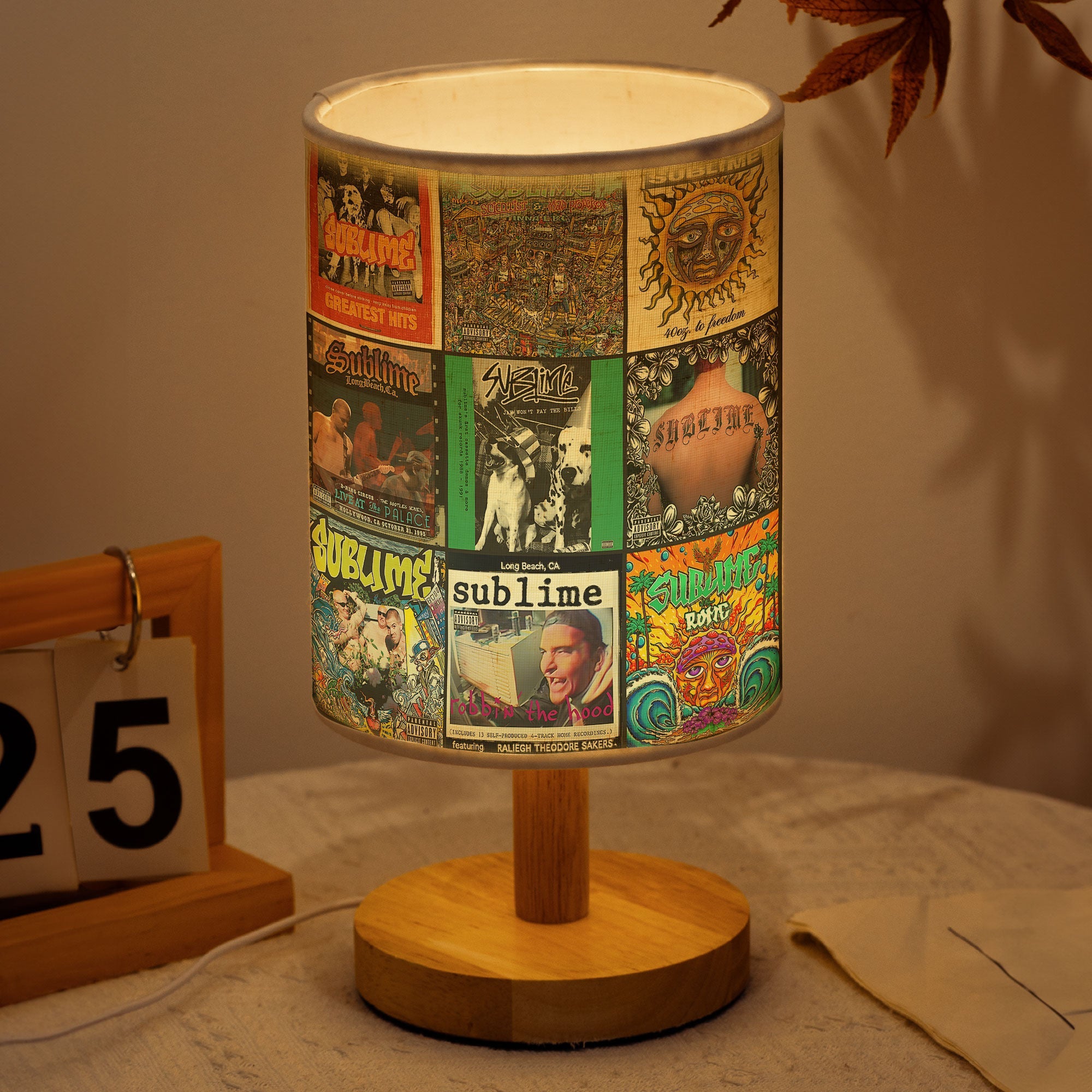 Sublime Album Collage Lamp Vintage Reggae Punk Tribute Light