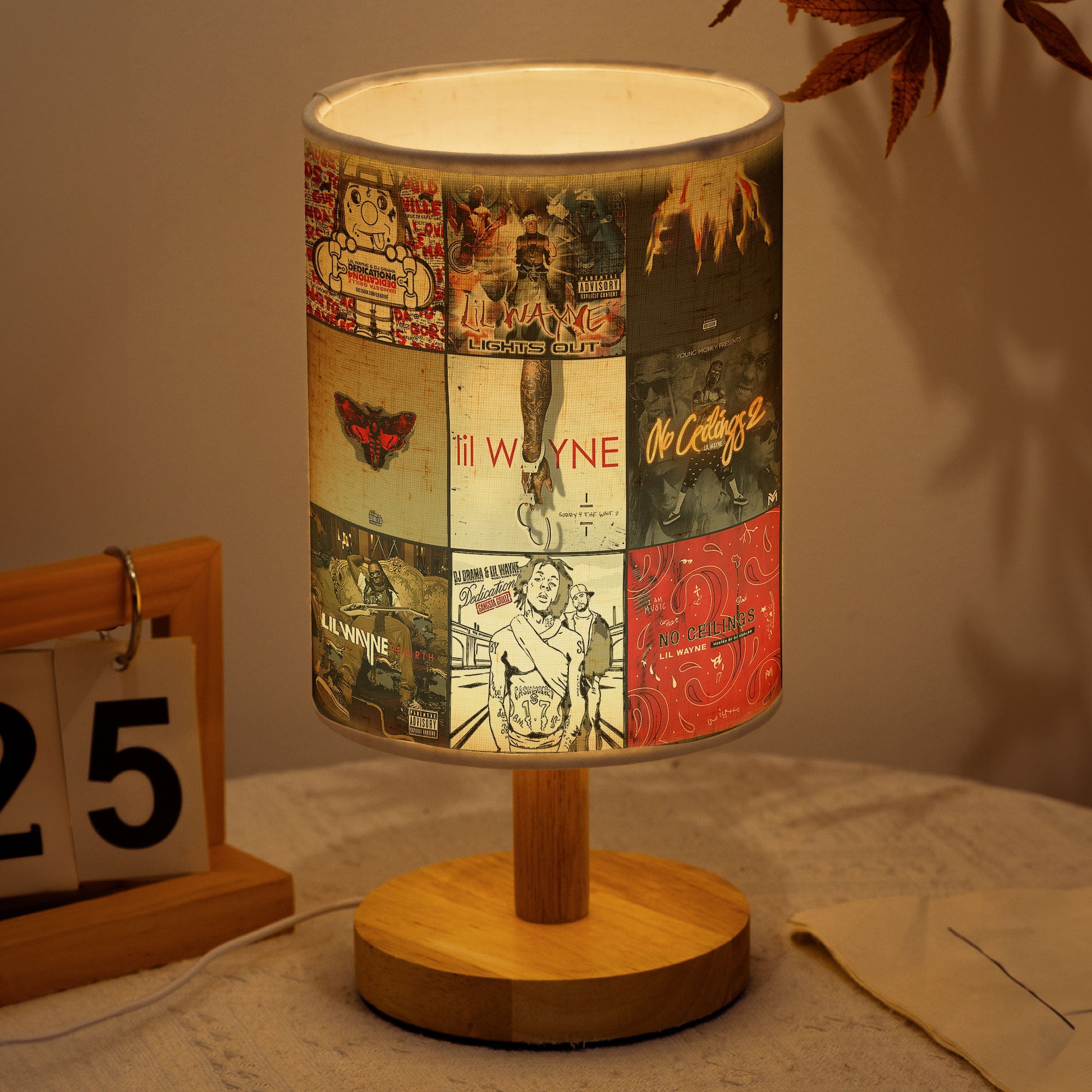 Lil Wayne Album Collage Lamp Hip-Hop Legend Inspired Room Light