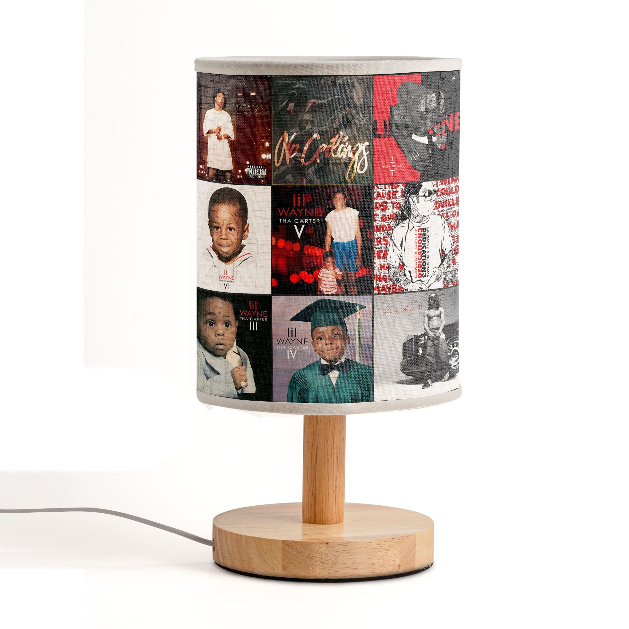Lil Wayne Album Collage Lamp Hip-Hop Legend Inspired Room Light