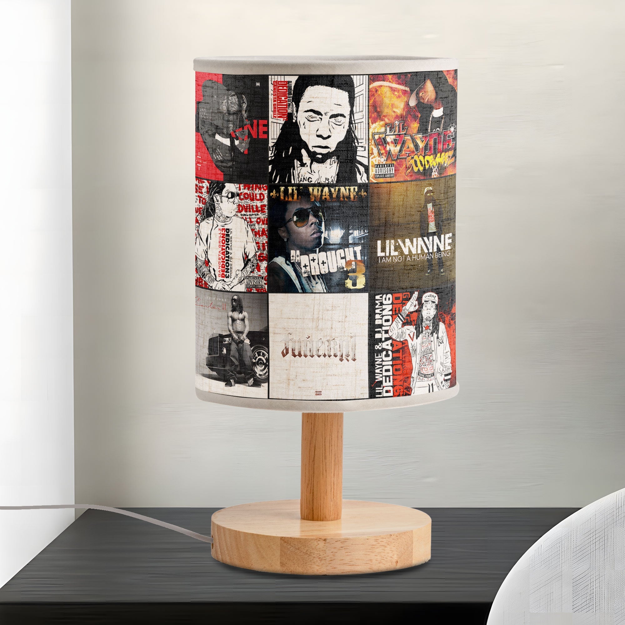 Lil Wayne Album Collage Lamp Hip-Hop Legend Inspired Room Light