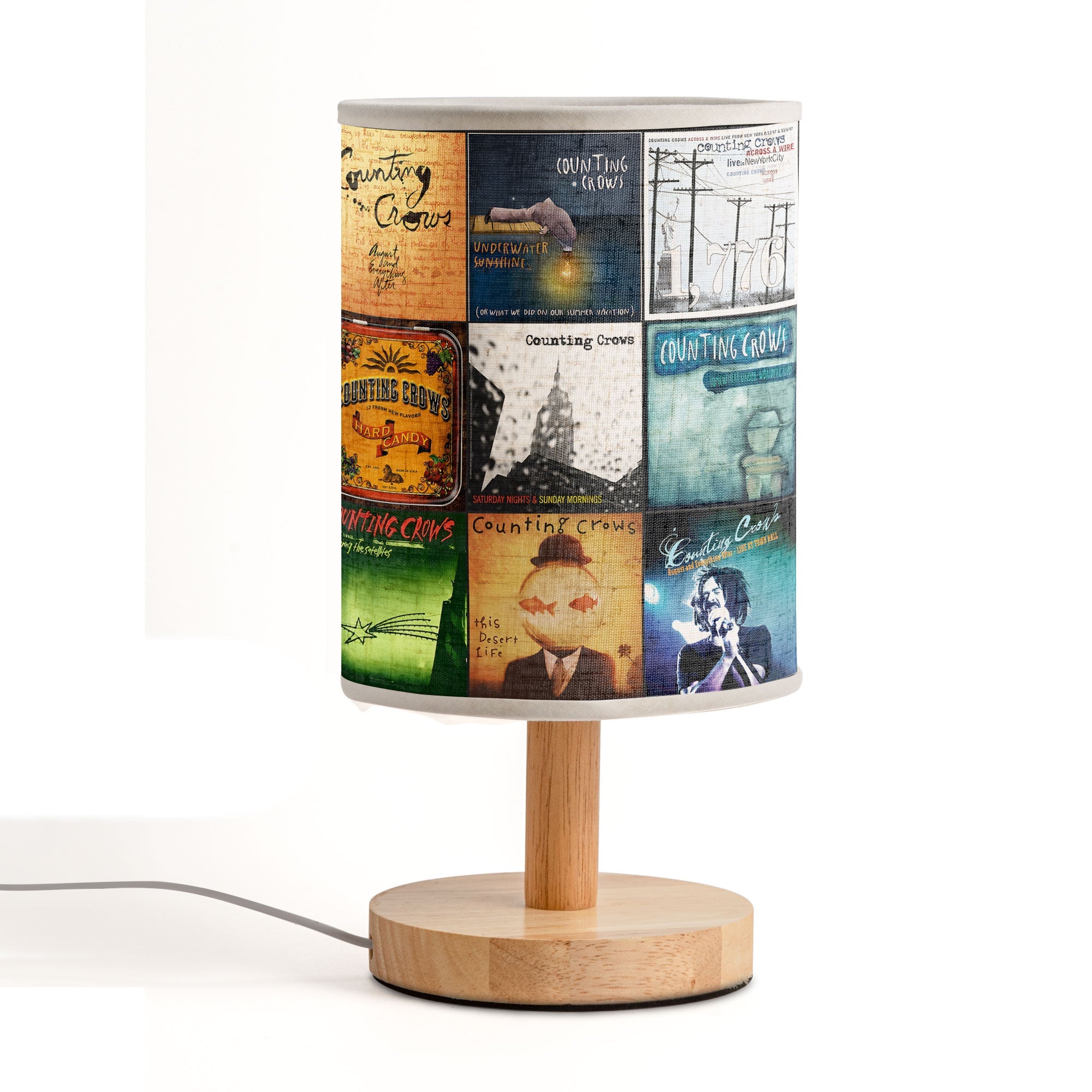 Counting Crows Album Collage Lamp 90s Rock Nostalgia Lighting