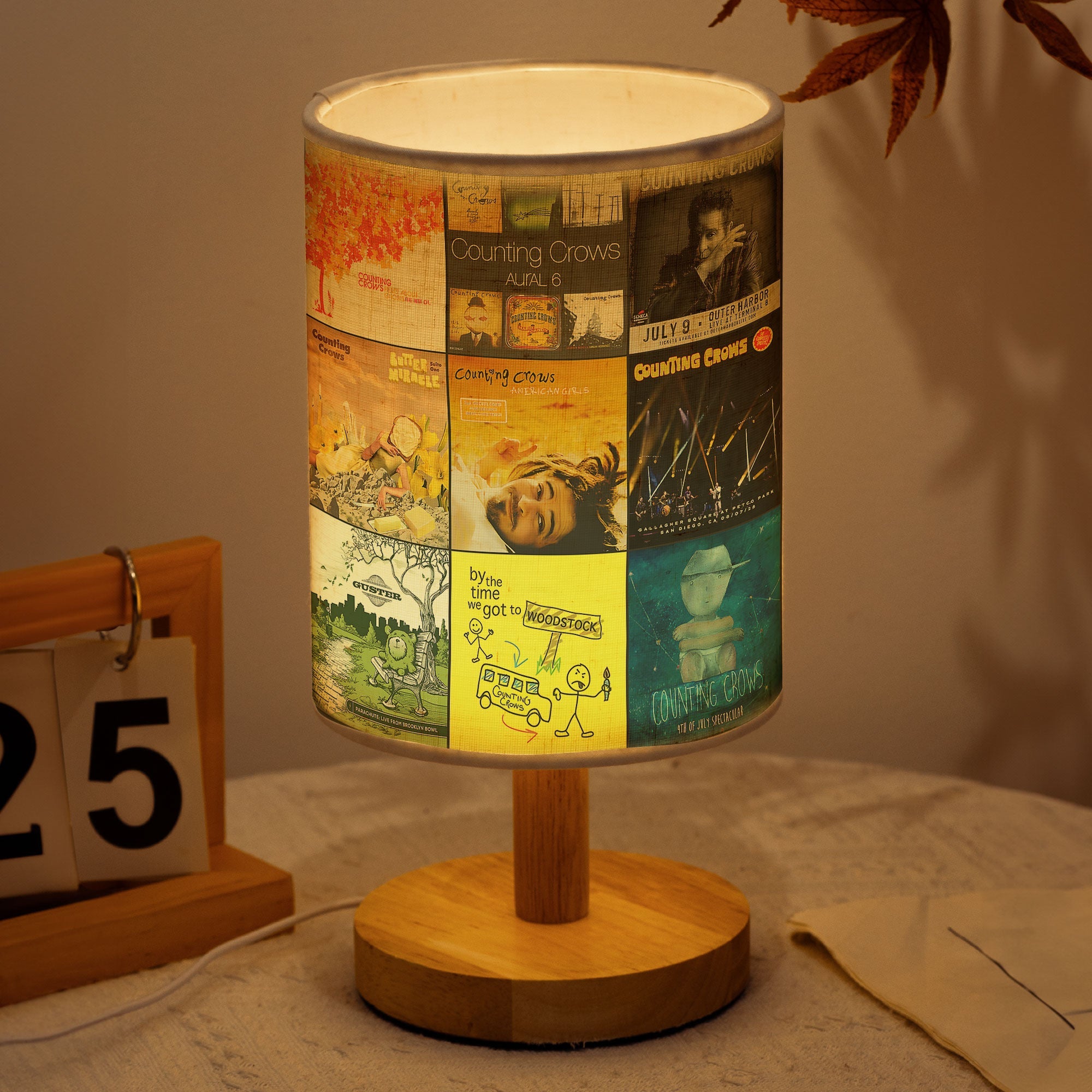 Counting Crows Album Collage Lamp 90s Rock Nostalgia Lighting