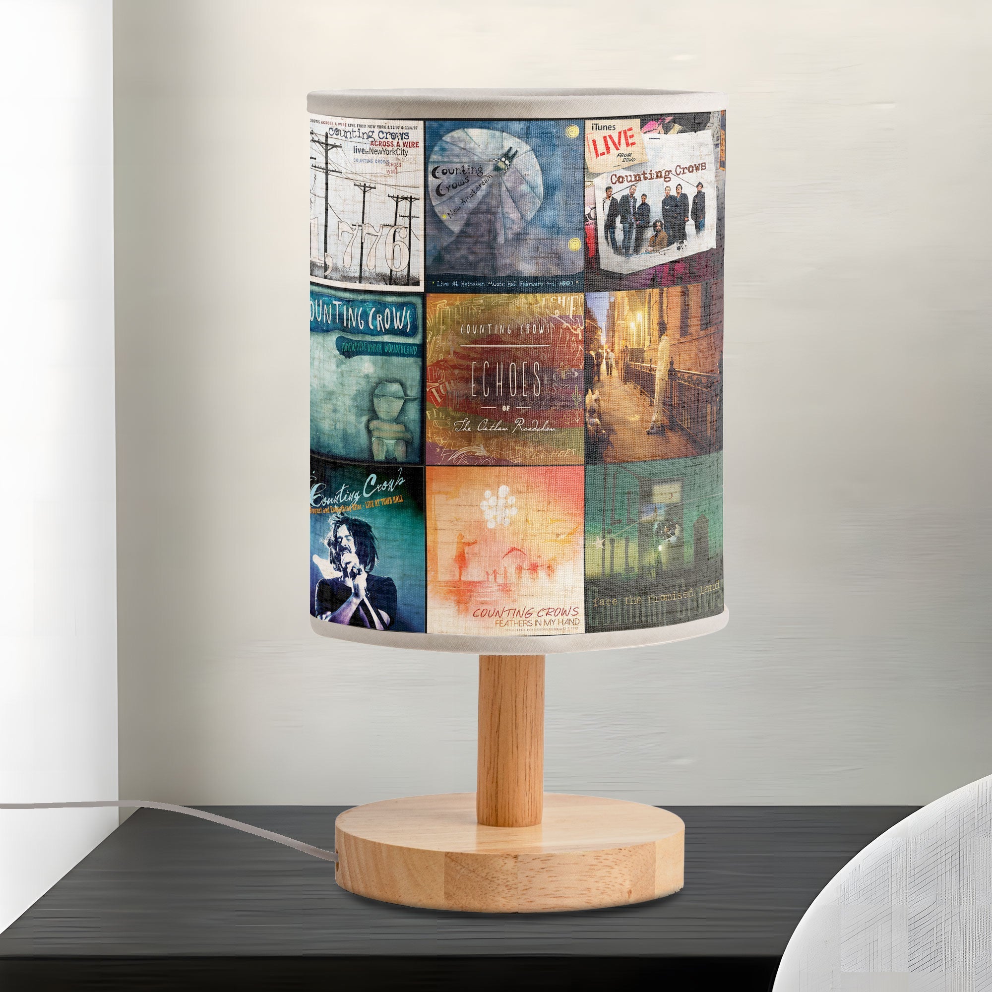 Counting Crows Album Collage Lamp 90s Rock Nostalgia Lighting
