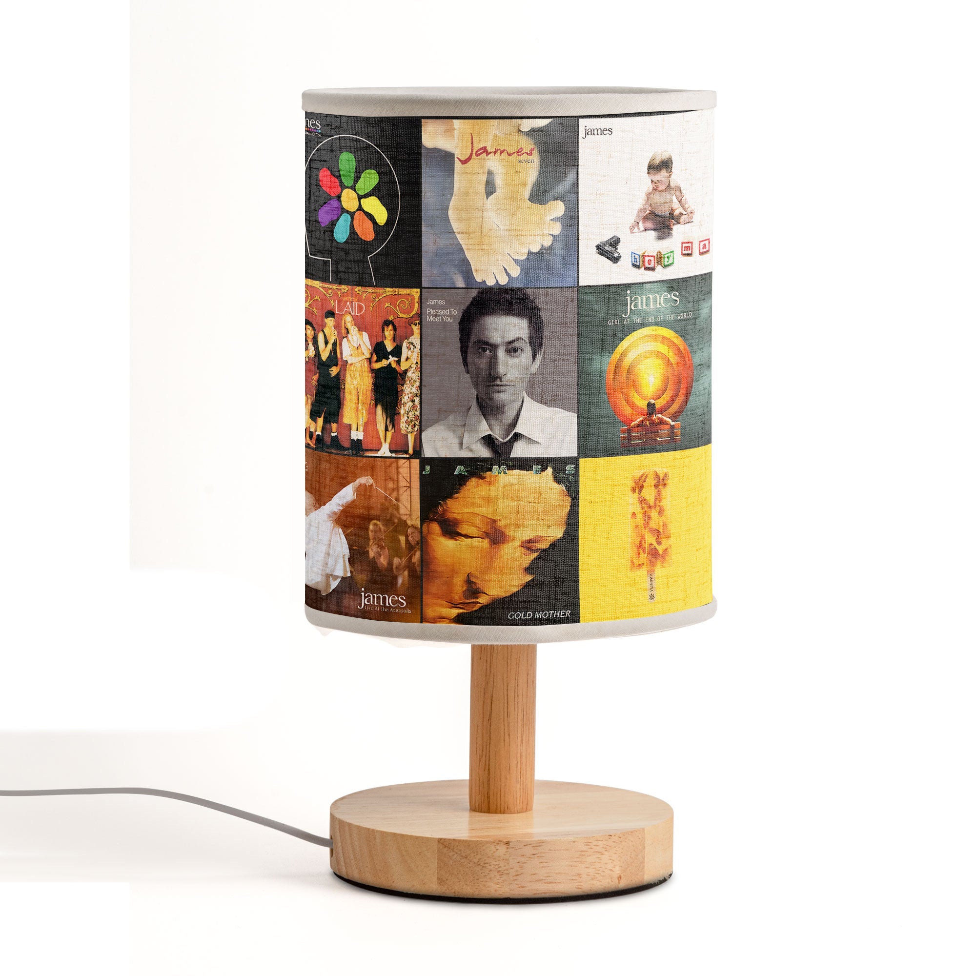 James Band Album Cover Fabric Lamp Handmade Retro Music Decor for Fans