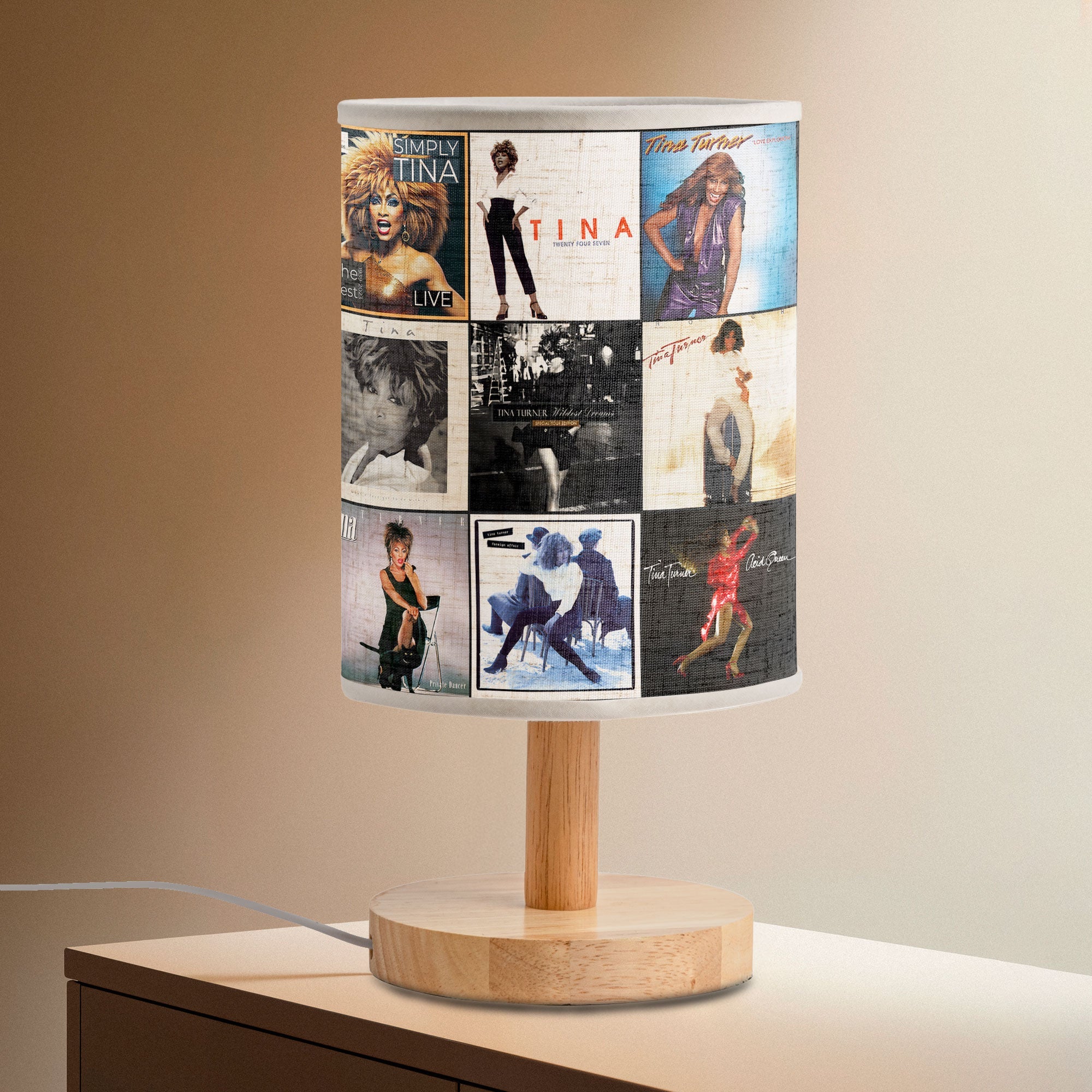 Tina Turner Album Cover Lamp Handmade Retro Music Lamp for Soul & Rock Lovers